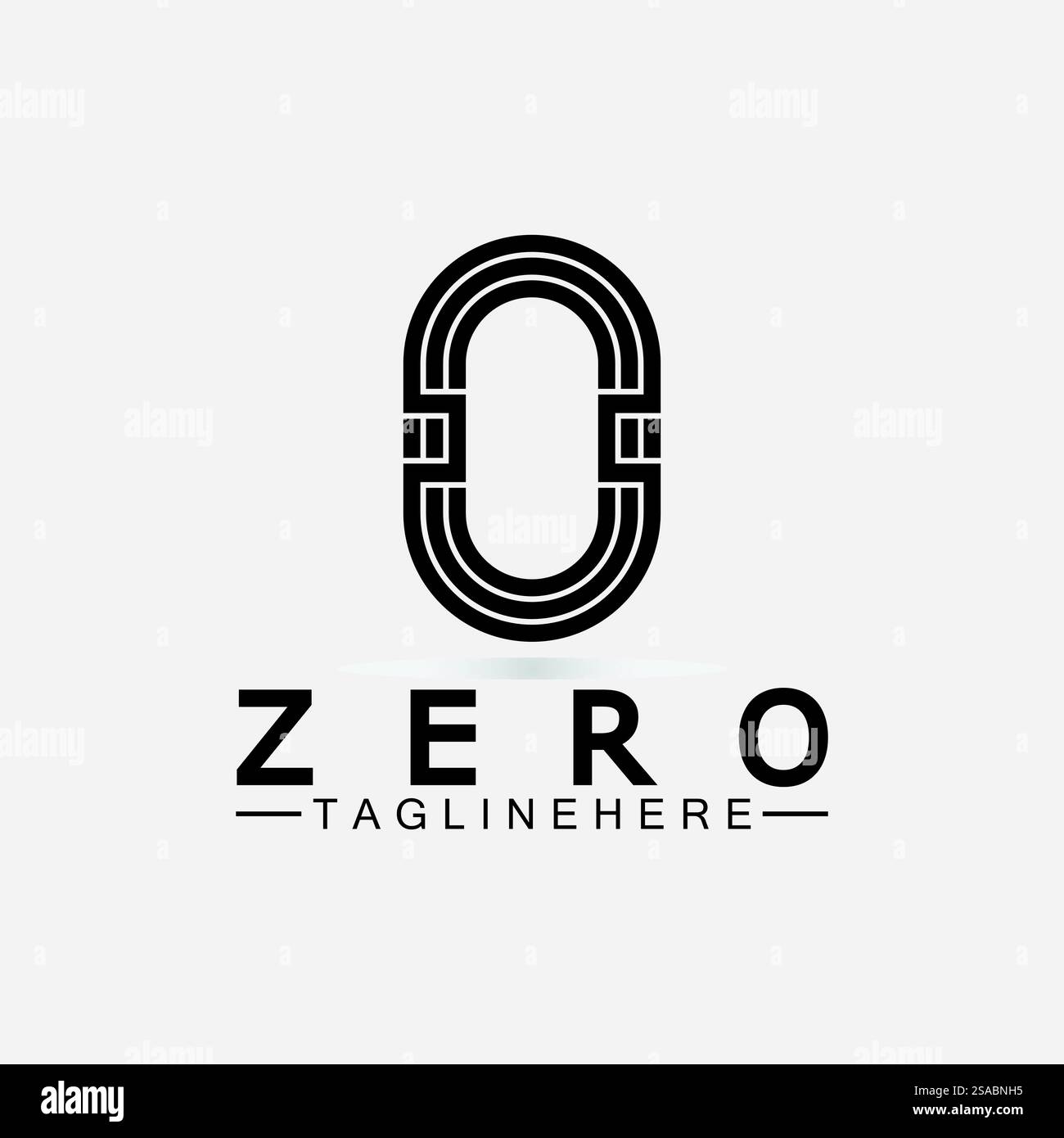 Lettera o o numero 0 Logo Icon Design Illustrazione Vettoriale