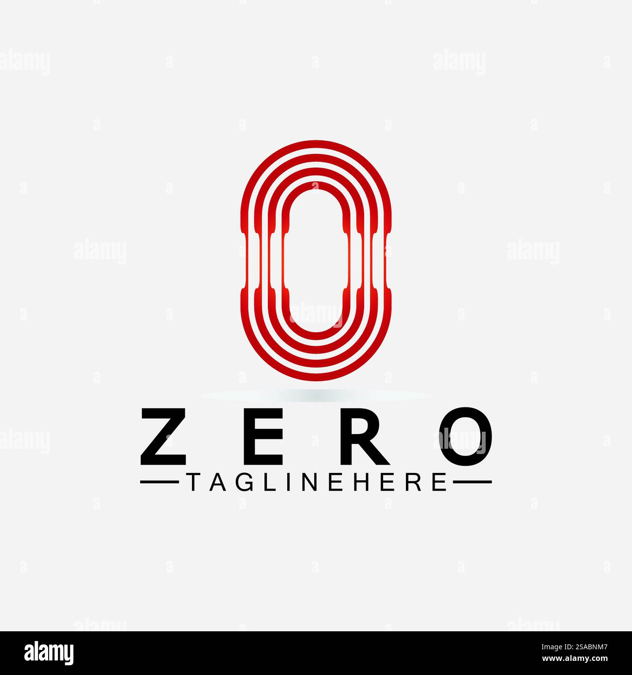 Lettera o o numero 0 Logo Icon Design Illustrazione Vettoriale