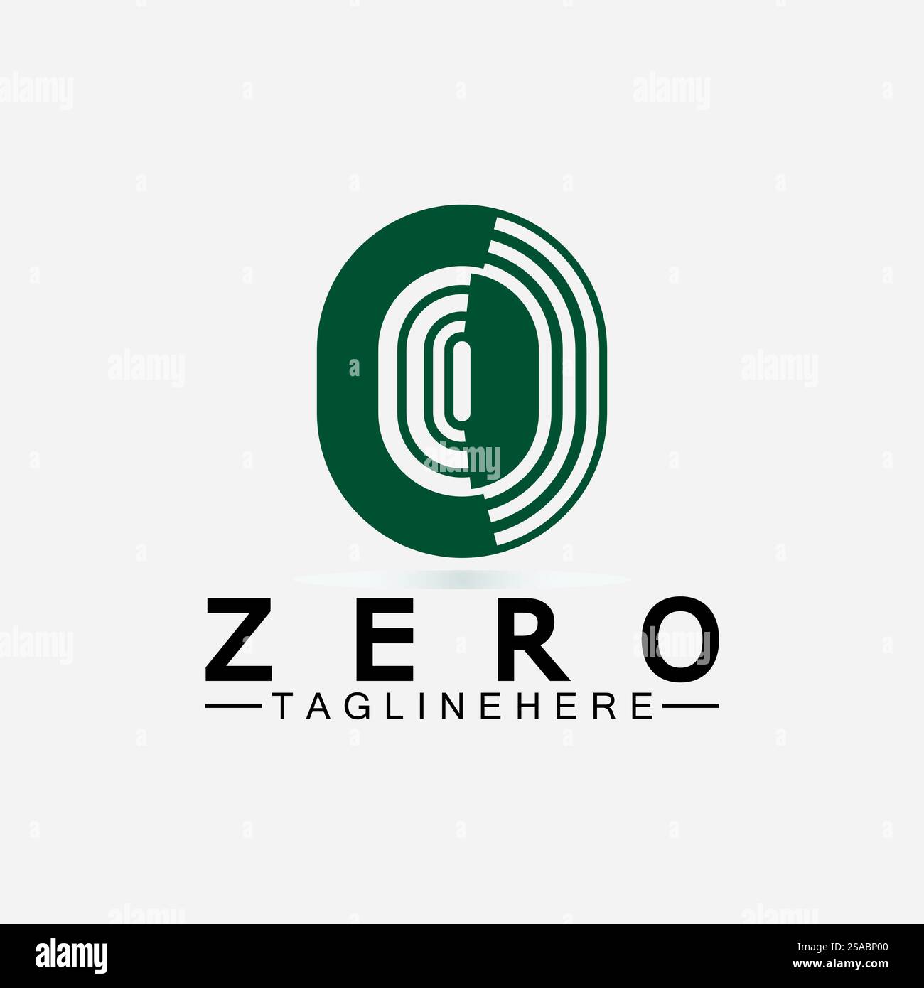 Lettera o o numero 0 Logo Icon Design Illustrazione Vettoriale