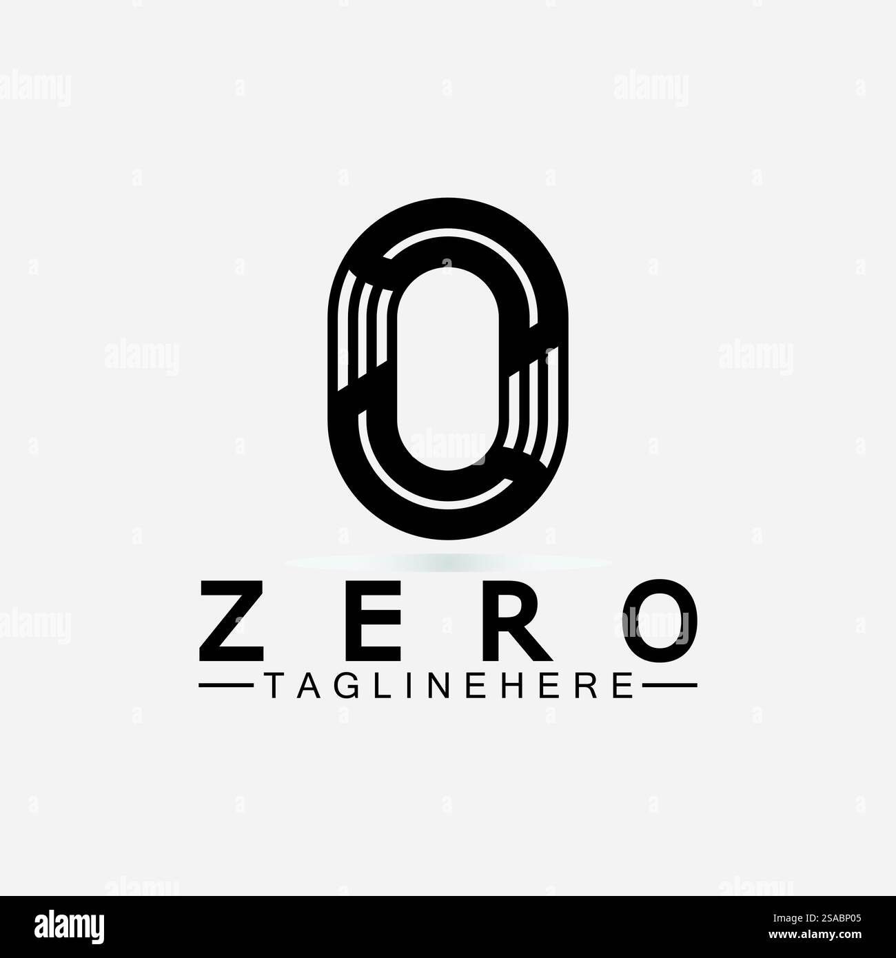 Lettera o o numero 0 Logo Icon Design Illustrazione Vettoriale