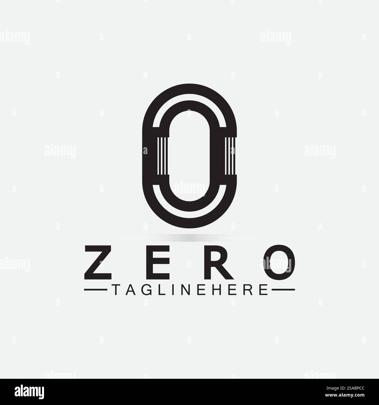 Lettera o o numero 0 Logo Icon Design Illustrazione Vettoriale