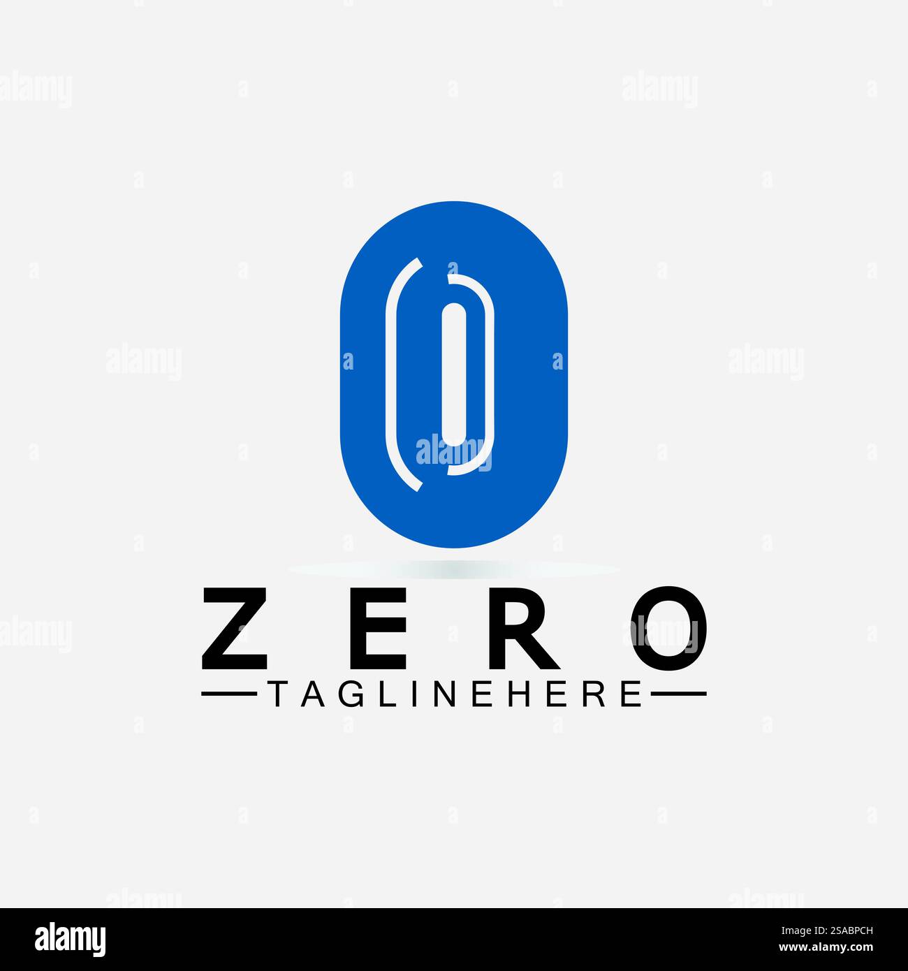 Lettera o o numero 0 Logo Icon Design Illustrazione Vettoriale