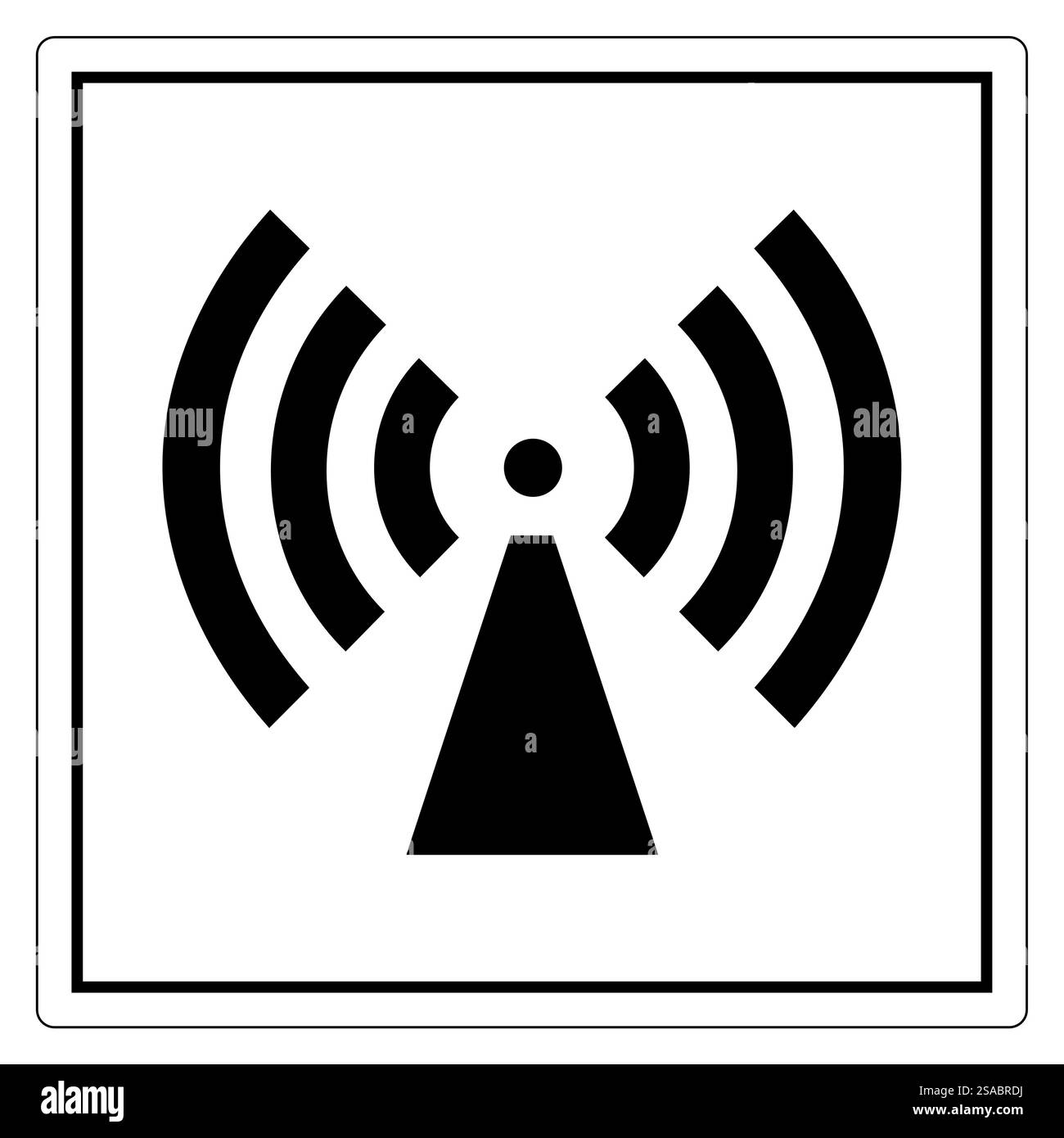 Icona del segnale wireless per la tecnologia di comunicazione Illustrazione Vettoriale