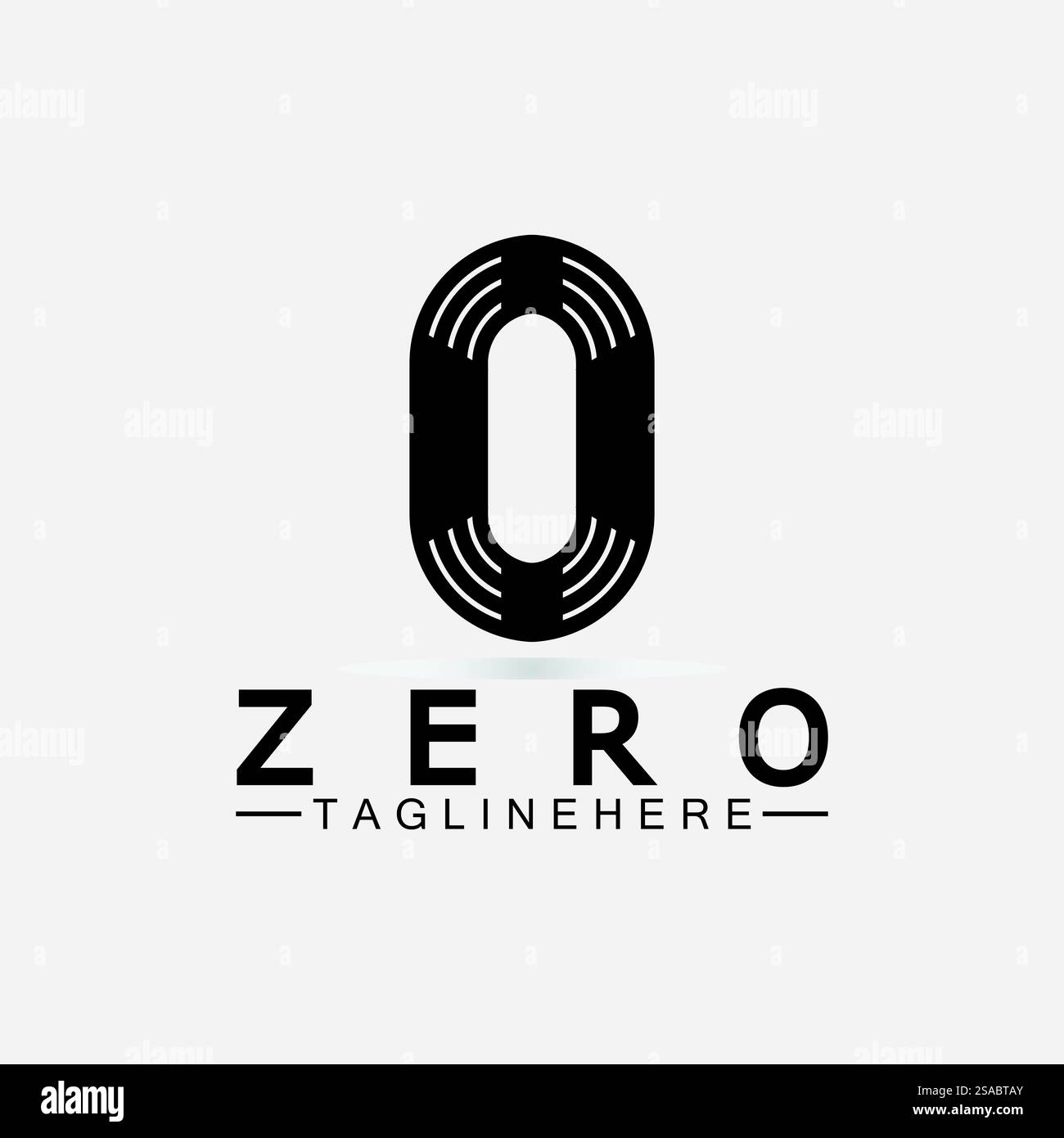 Lettera o o numero 0 Logo Icon Design Illustrazione Vettoriale