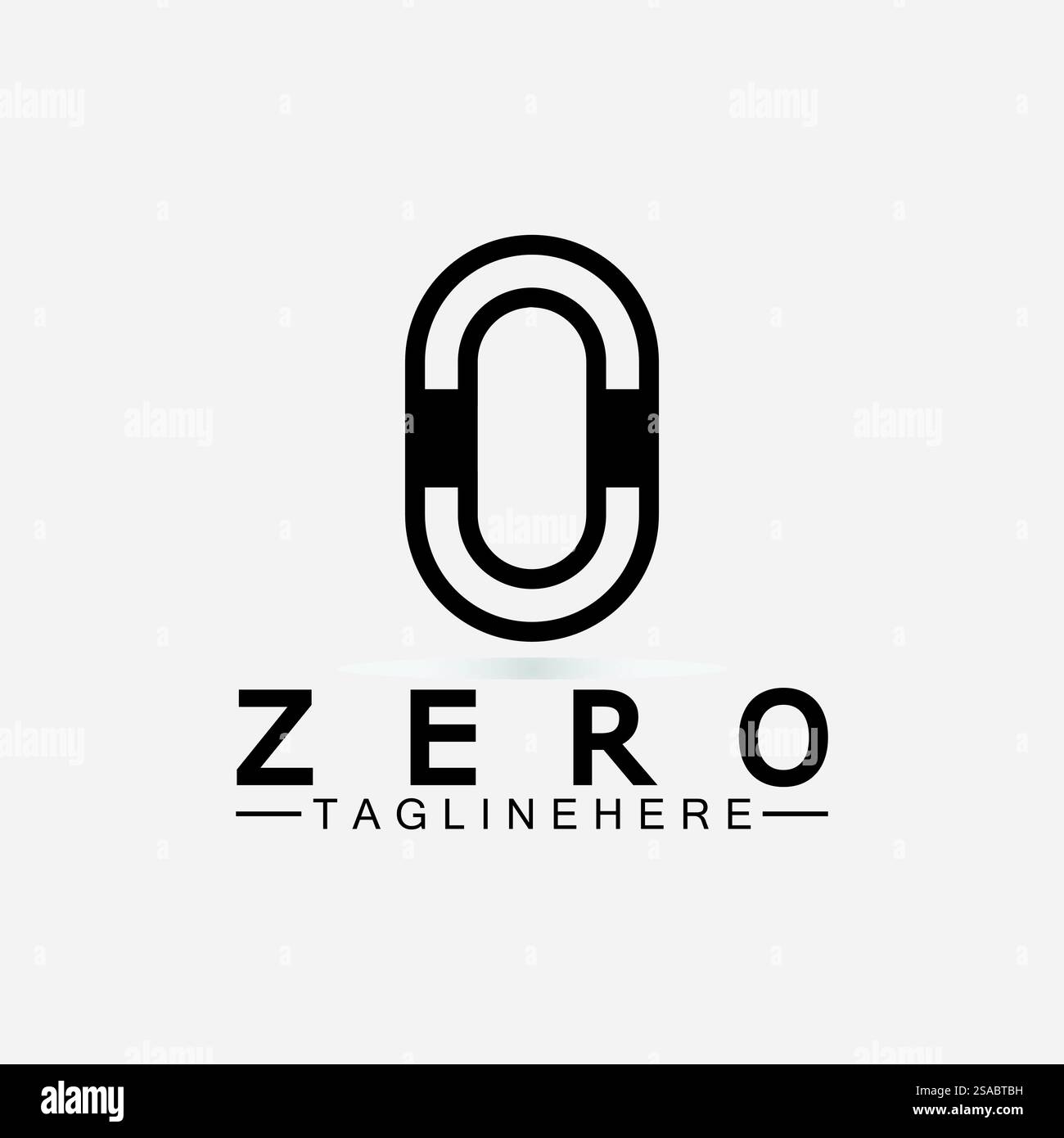 Lettera o o numero 0 Logo Icon Design Illustrazione Vettoriale