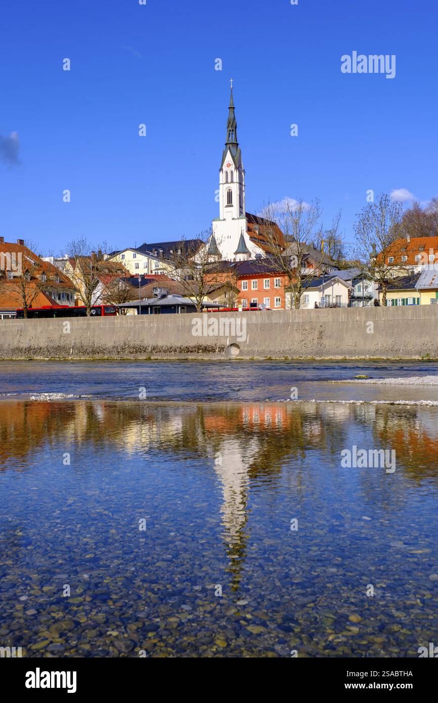 Bad Toelz an der Isar, Terra di Toelzer, alta Baviera, Baviera, Germania, Europa Foto Stock