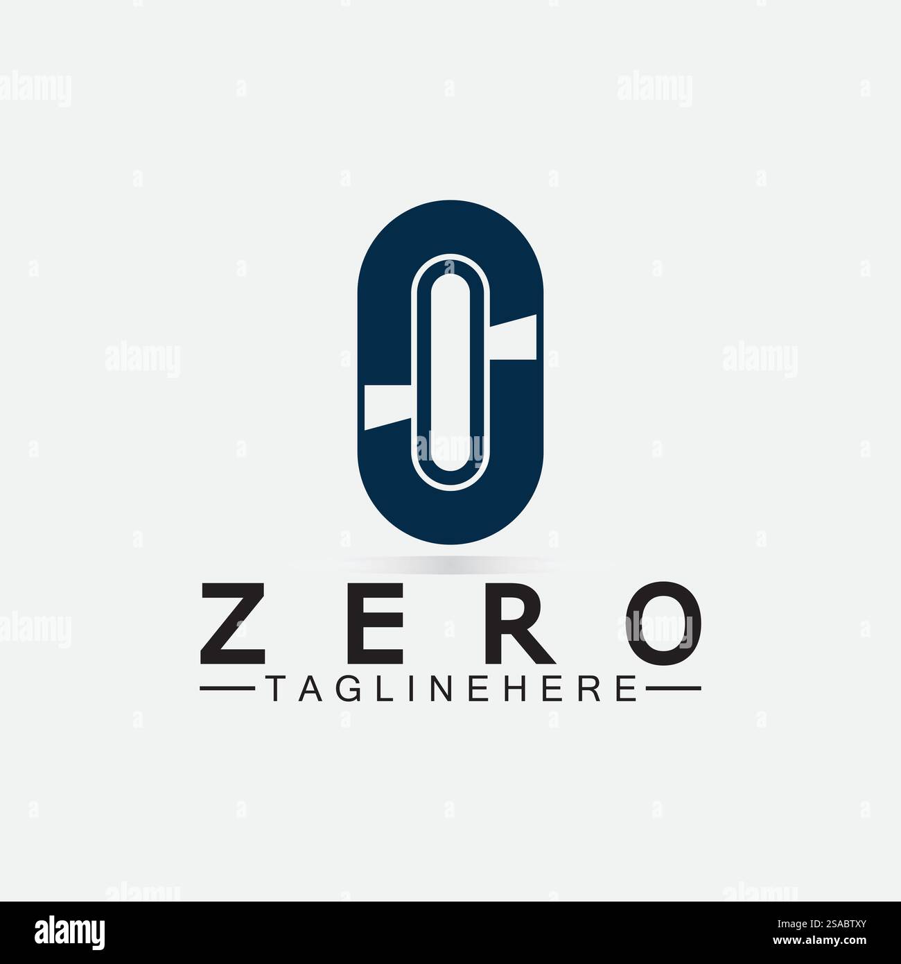 Lettera o o numero 0 Logo Icon Design Illustrazione Vettoriale