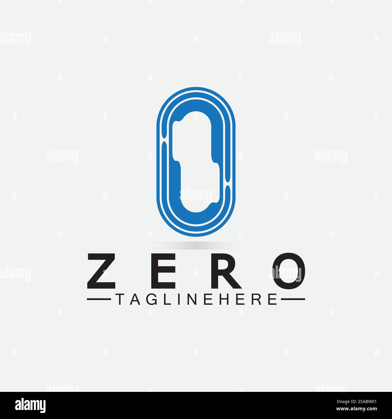 Lettera o o numero 0 Logo Icon Design Illustrazione Vettoriale