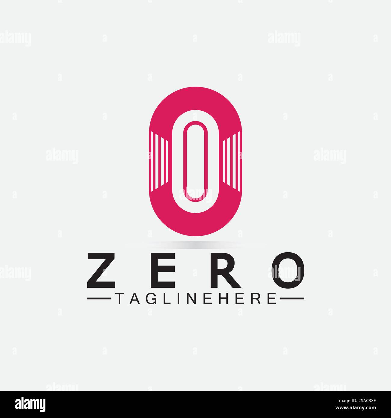 Lettera o o numero 0 Logo Icon Design Illustrazione Vettoriale