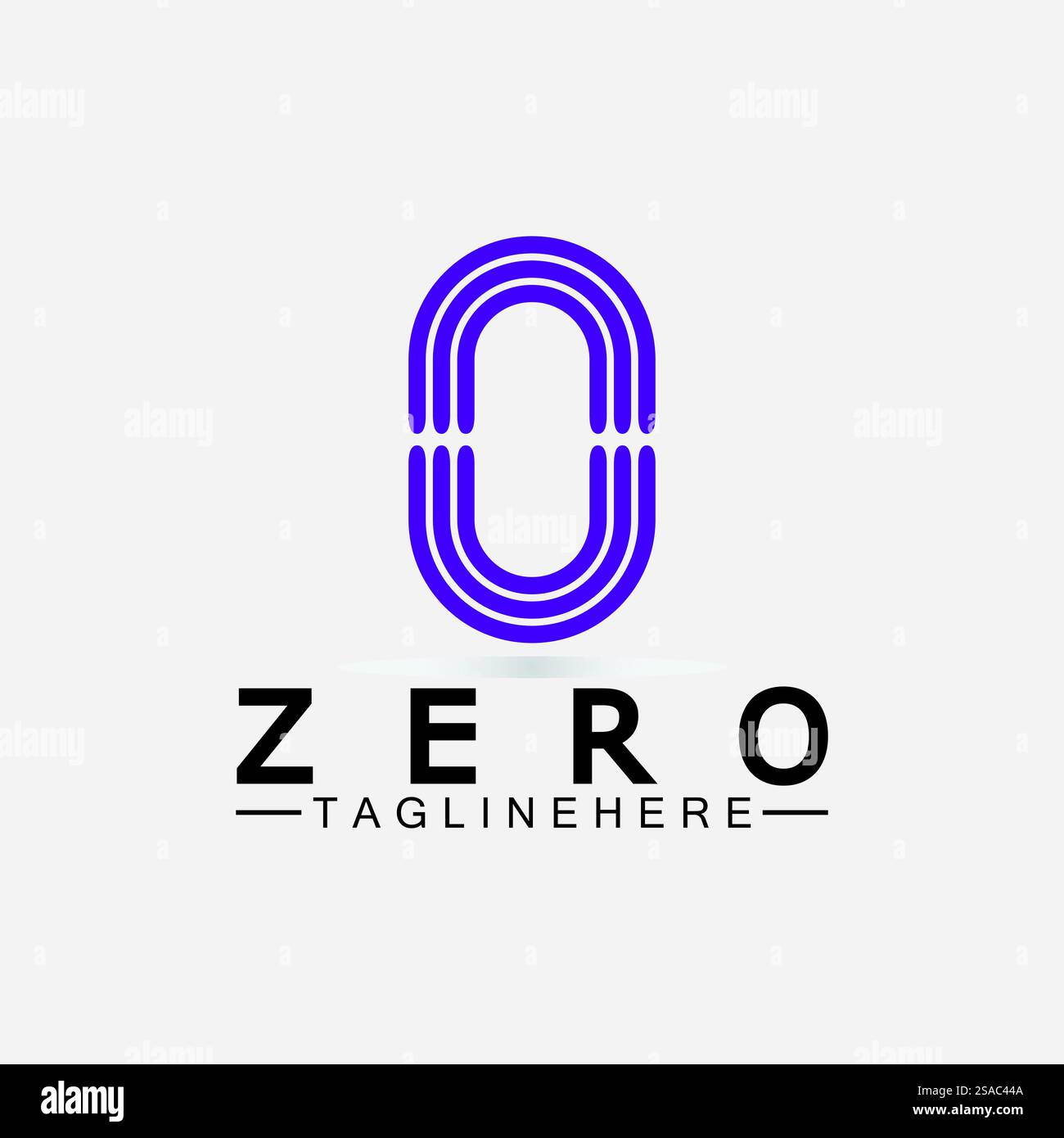 Lettera o o numero 0 Logo Icon Design Illustrazione Vettoriale