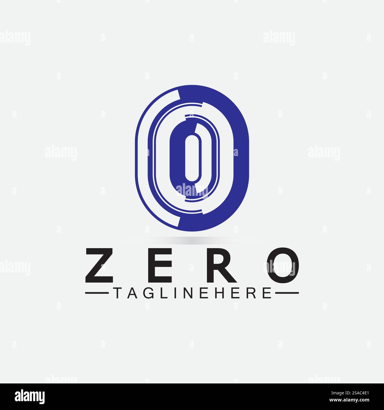 Lettera o o numero 0 Logo Icon Design Illustrazione Vettoriale