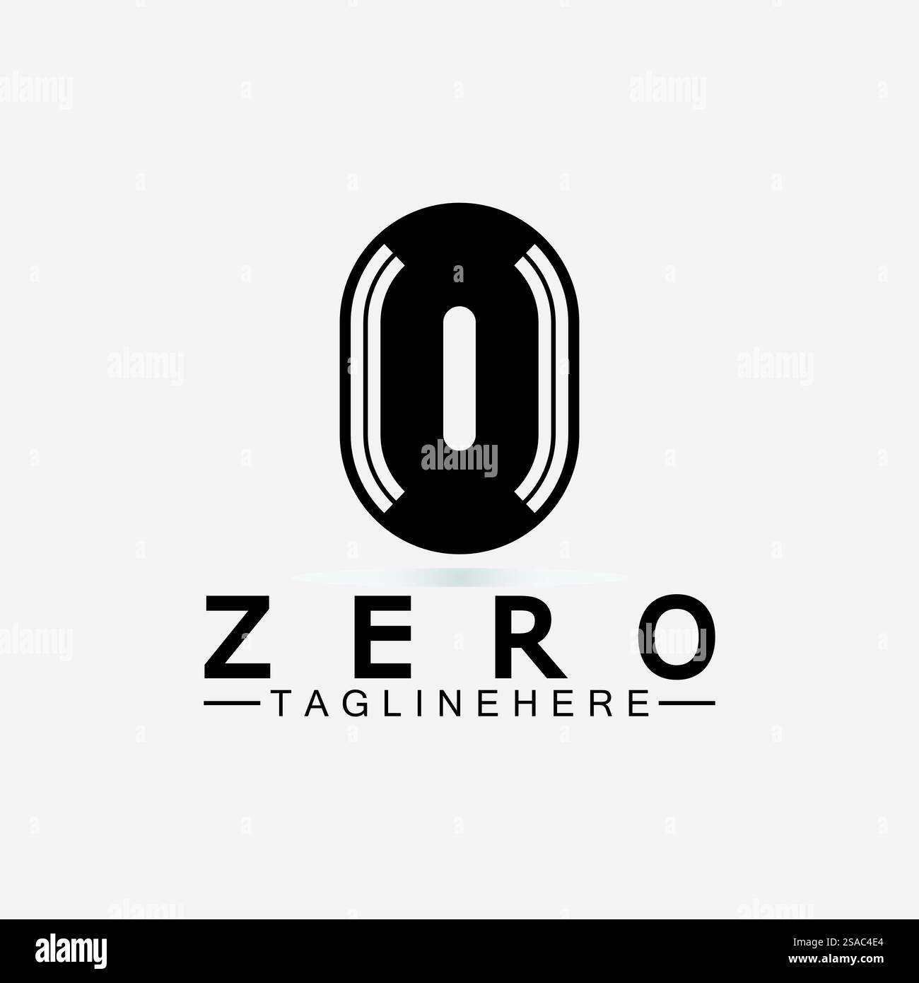 Lettera o o numero 0 Logo Icon Design Illustrazione Vettoriale