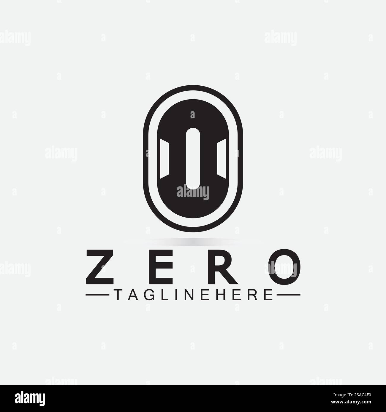 Lettera o o numero 0 Logo Icon Design Illustrazione Vettoriale