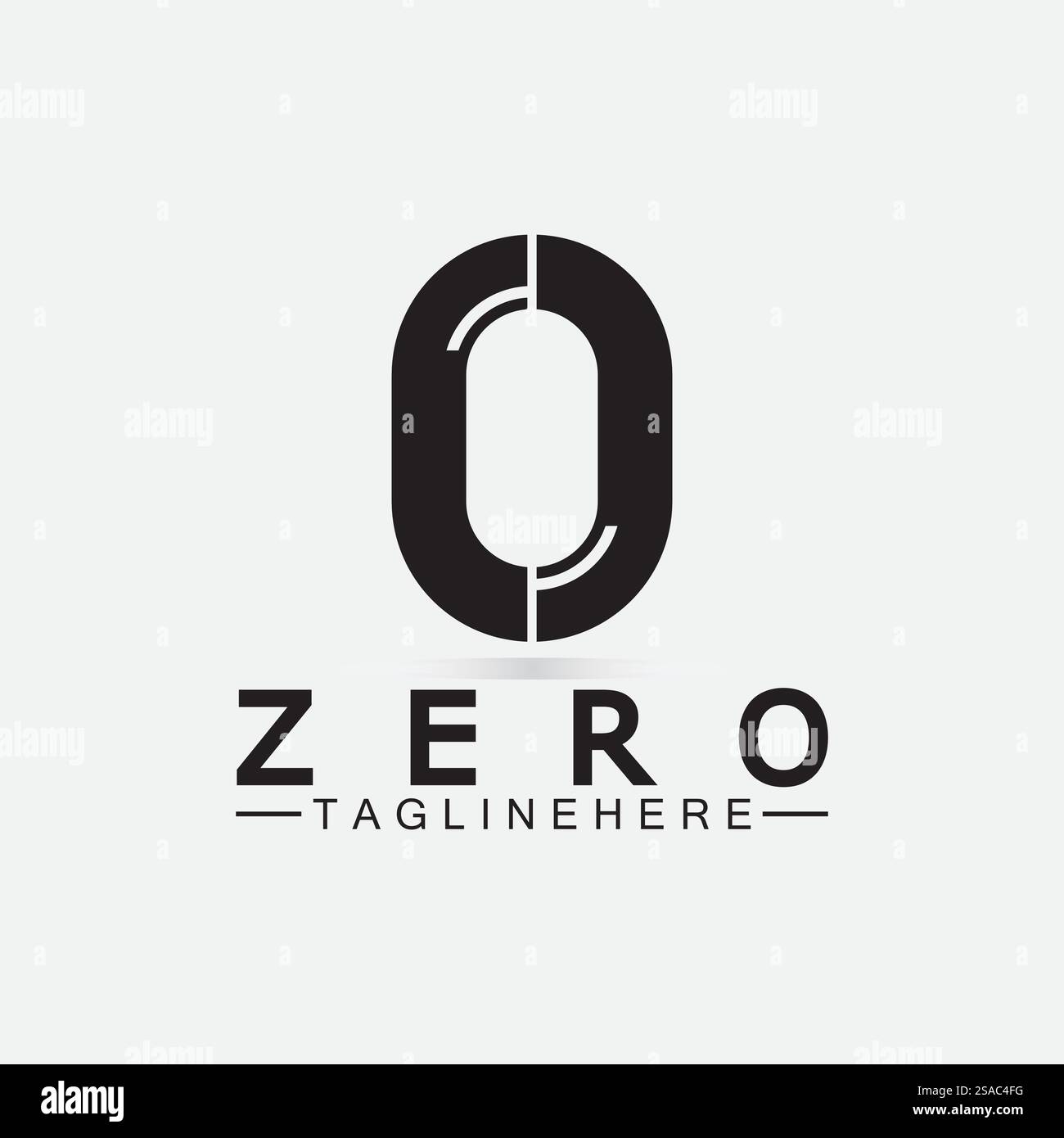 Lettera o o numero 0 Logo Icon Design Illustrazione Vettoriale