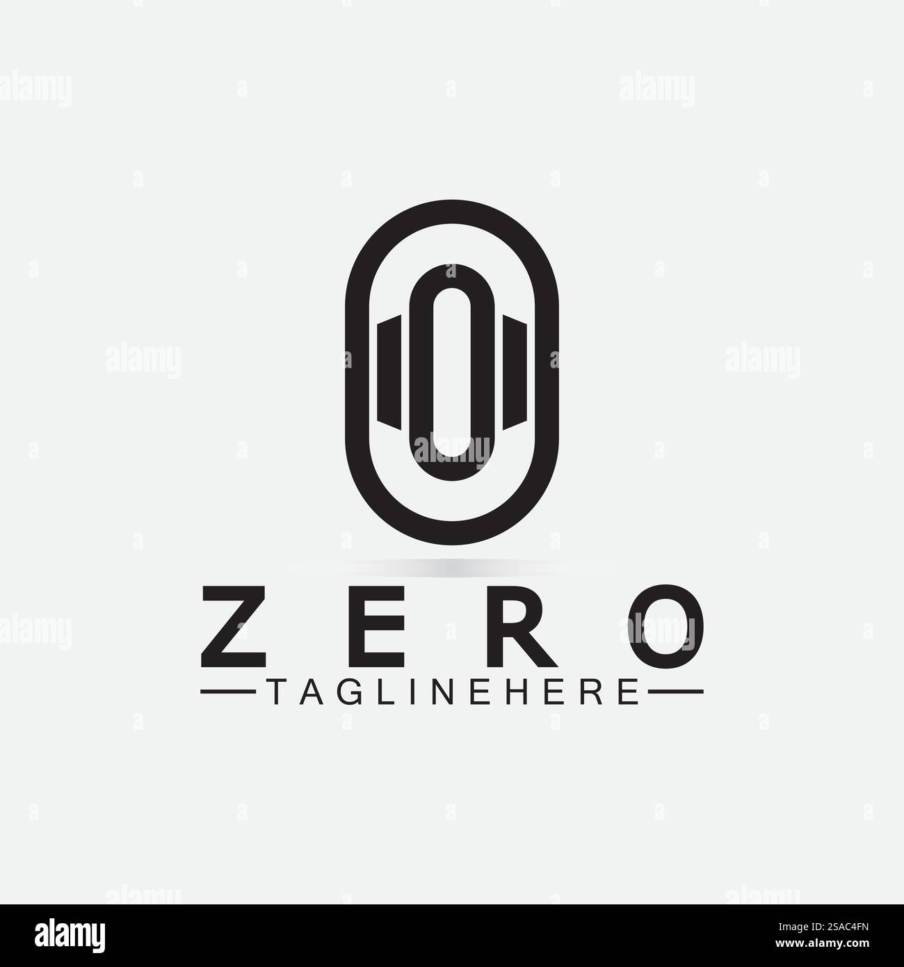 Lettera o o numero 0 Logo Icon Design Illustrazione Vettoriale