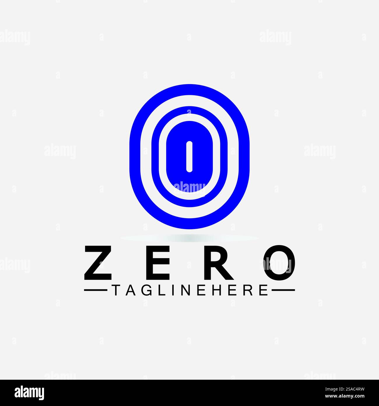 Lettera o o numero 0 Logo Icon Design Illustrazione Vettoriale