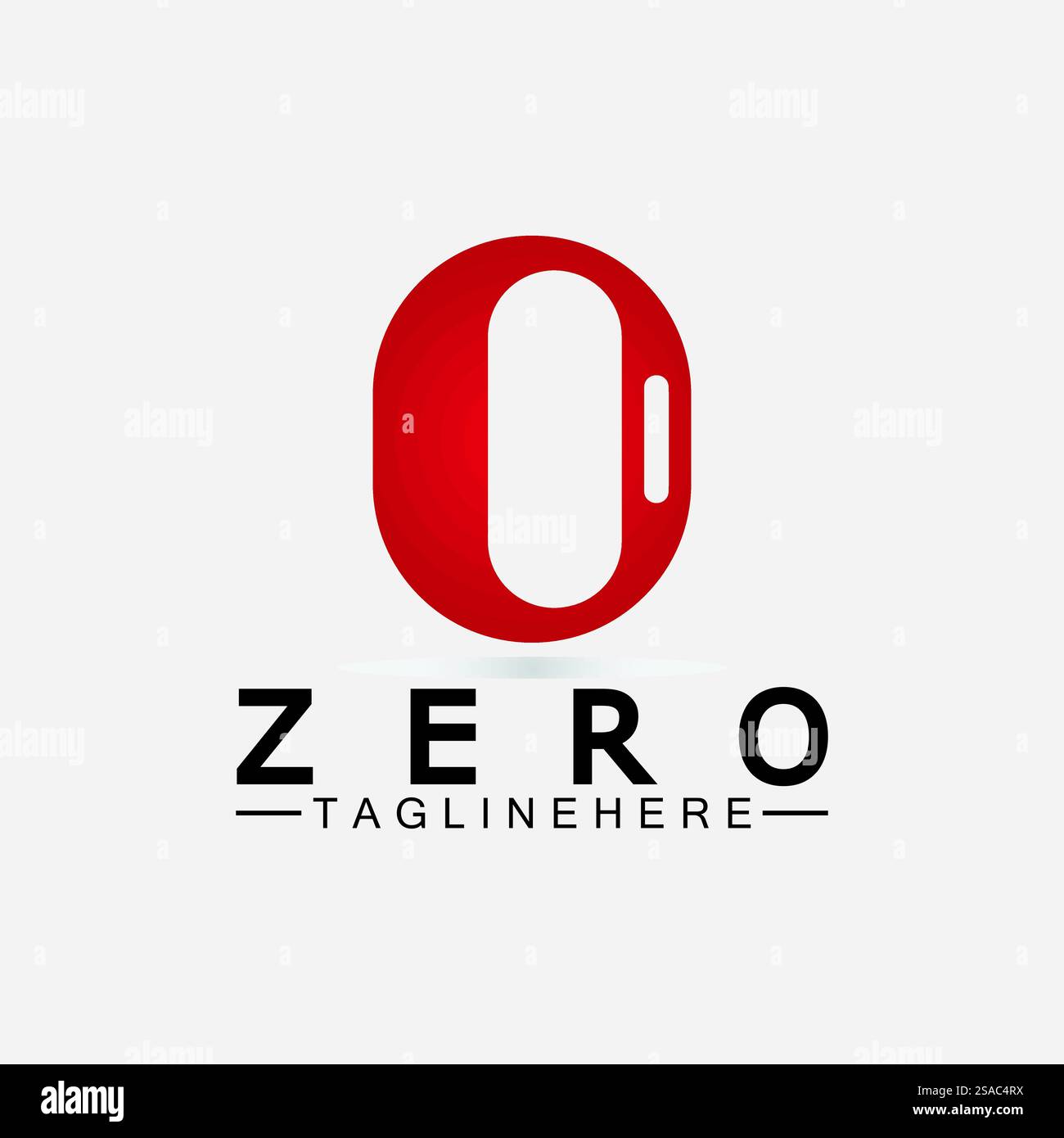 Lettera o o numero 0 Logo Icon Design Illustrazione Vettoriale