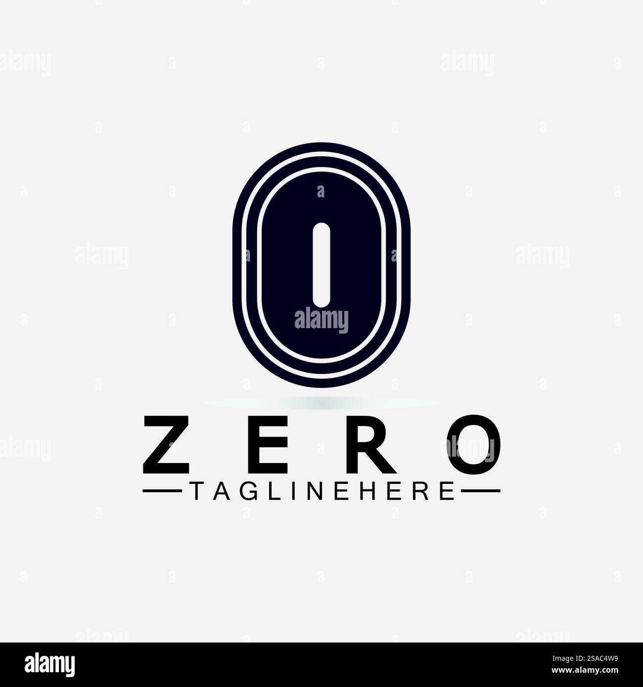 Lettera o o numero 0 Logo Icon Design Illustrazione Vettoriale