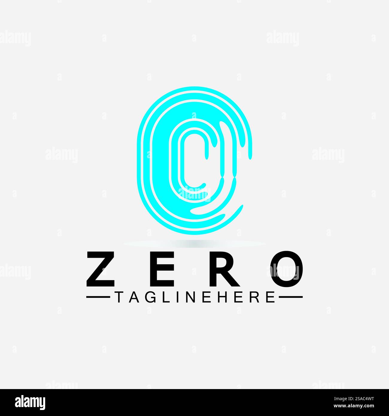 Lettera o o numero 0 Logo Icon Design Illustrazione Vettoriale