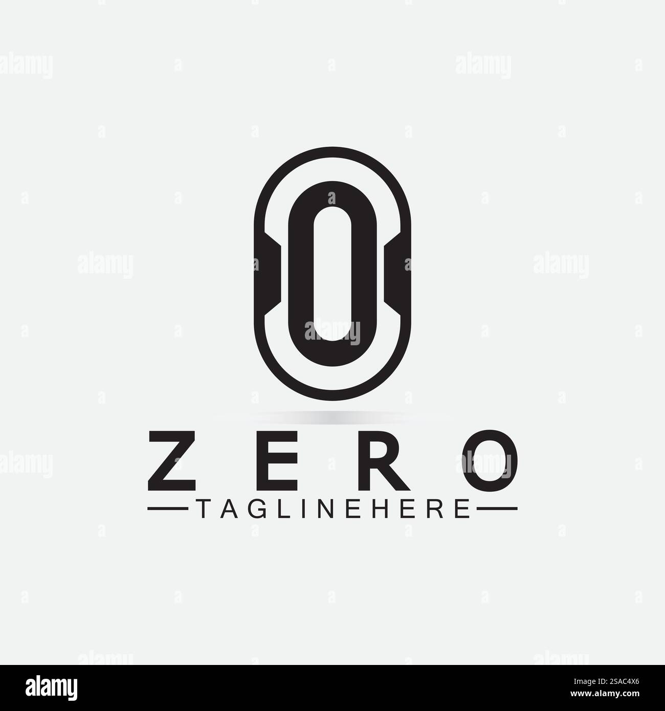 Lettera o o numero 0 Logo Icon Design Illustrazione Vettoriale