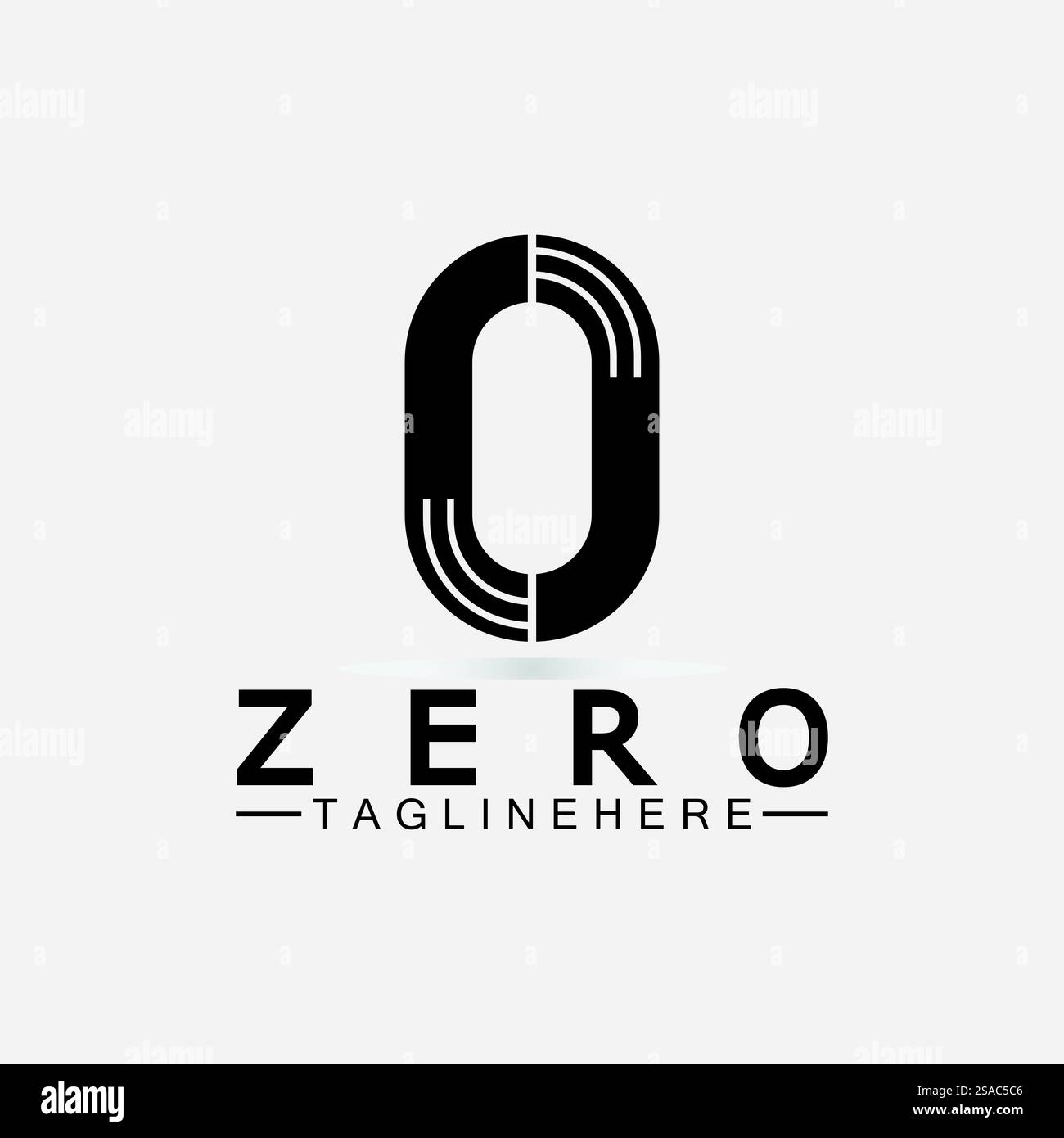 Lettera o o numero 0 Logo Icon Design Illustrazione Vettoriale