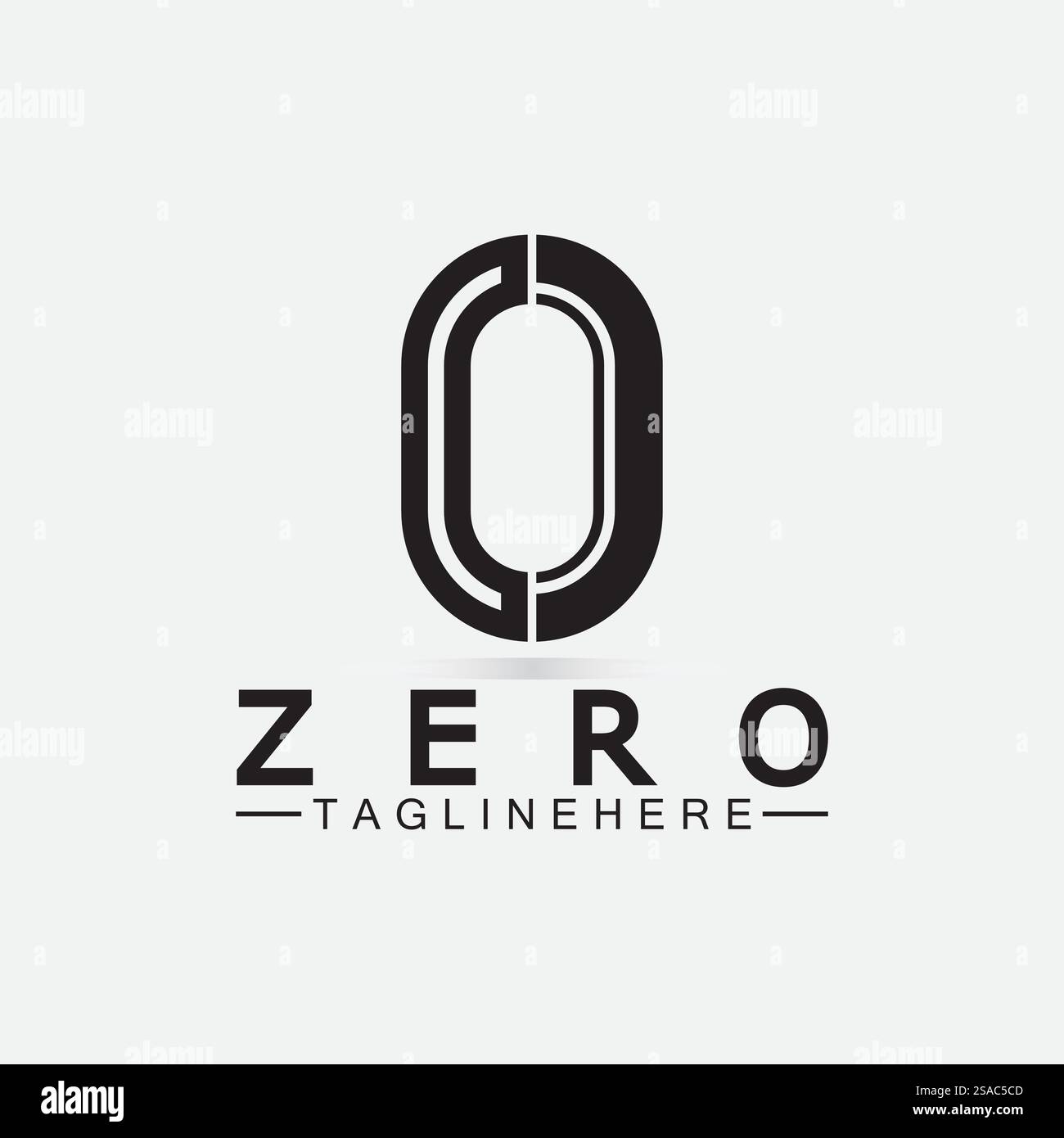 Lettera o o numero 0 Logo Icon Design Illustrazione Vettoriale