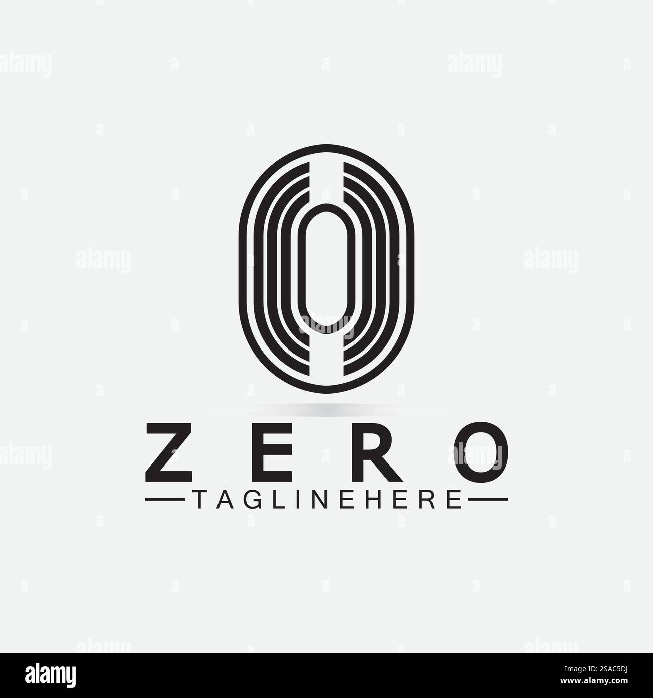 Lettera o o numero 0 Logo Icon Design Illustrazione Vettoriale