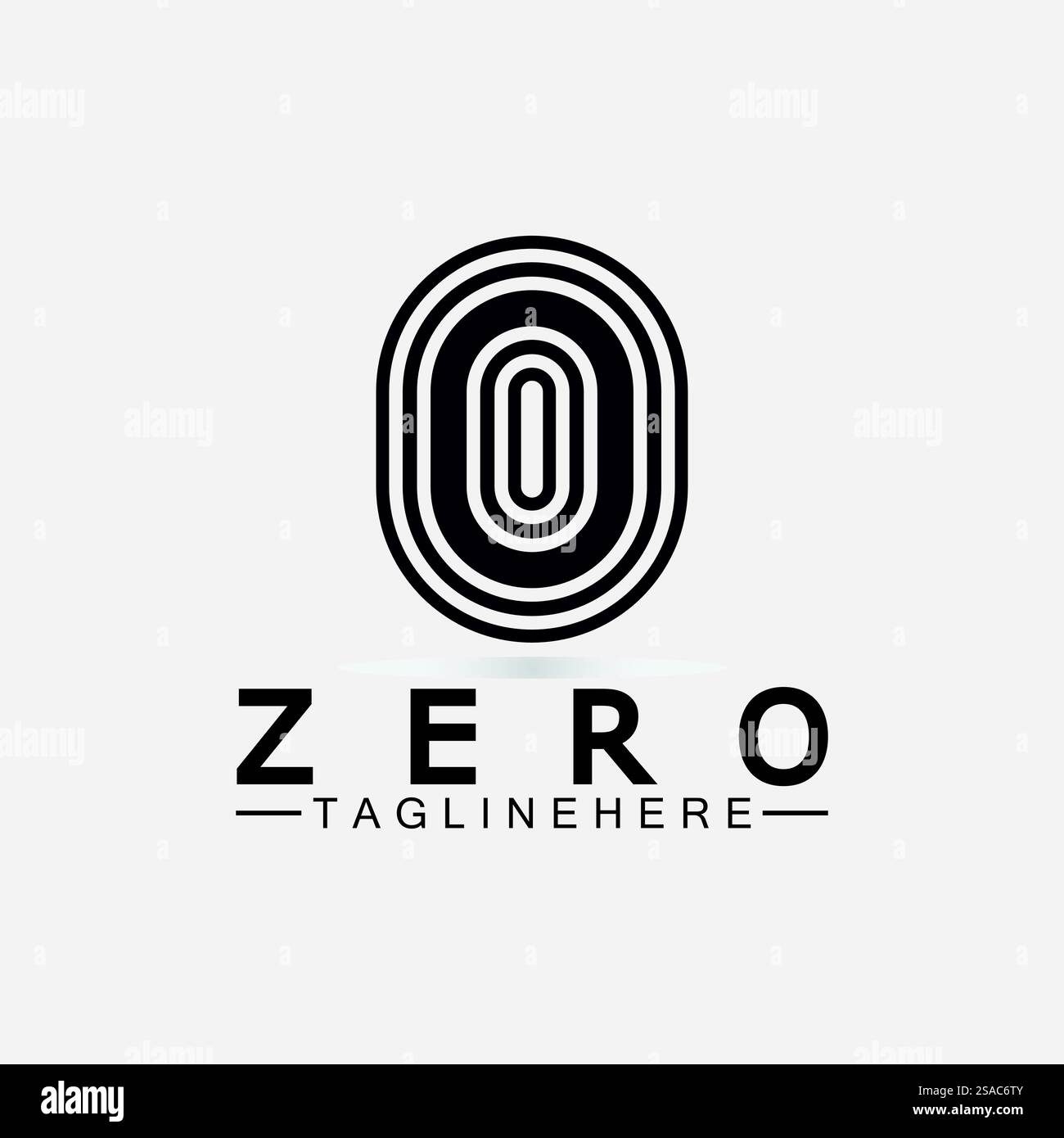 Lettera o o numero 0 Logo Icon Design Illustrazione Vettoriale