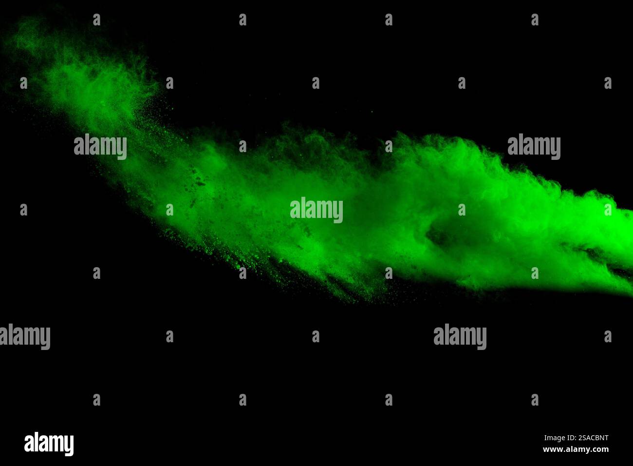 La nuvola verde di fumo sta soffiando nell'aria Foto Stock