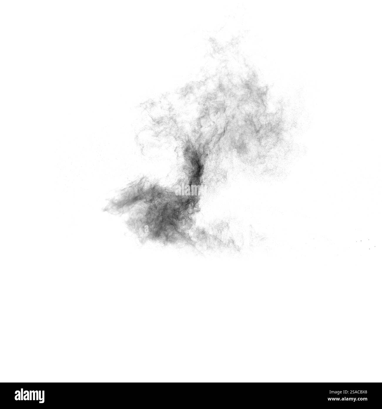 Immagine in bianco e nero di una nuvola di fumo Foto Stock