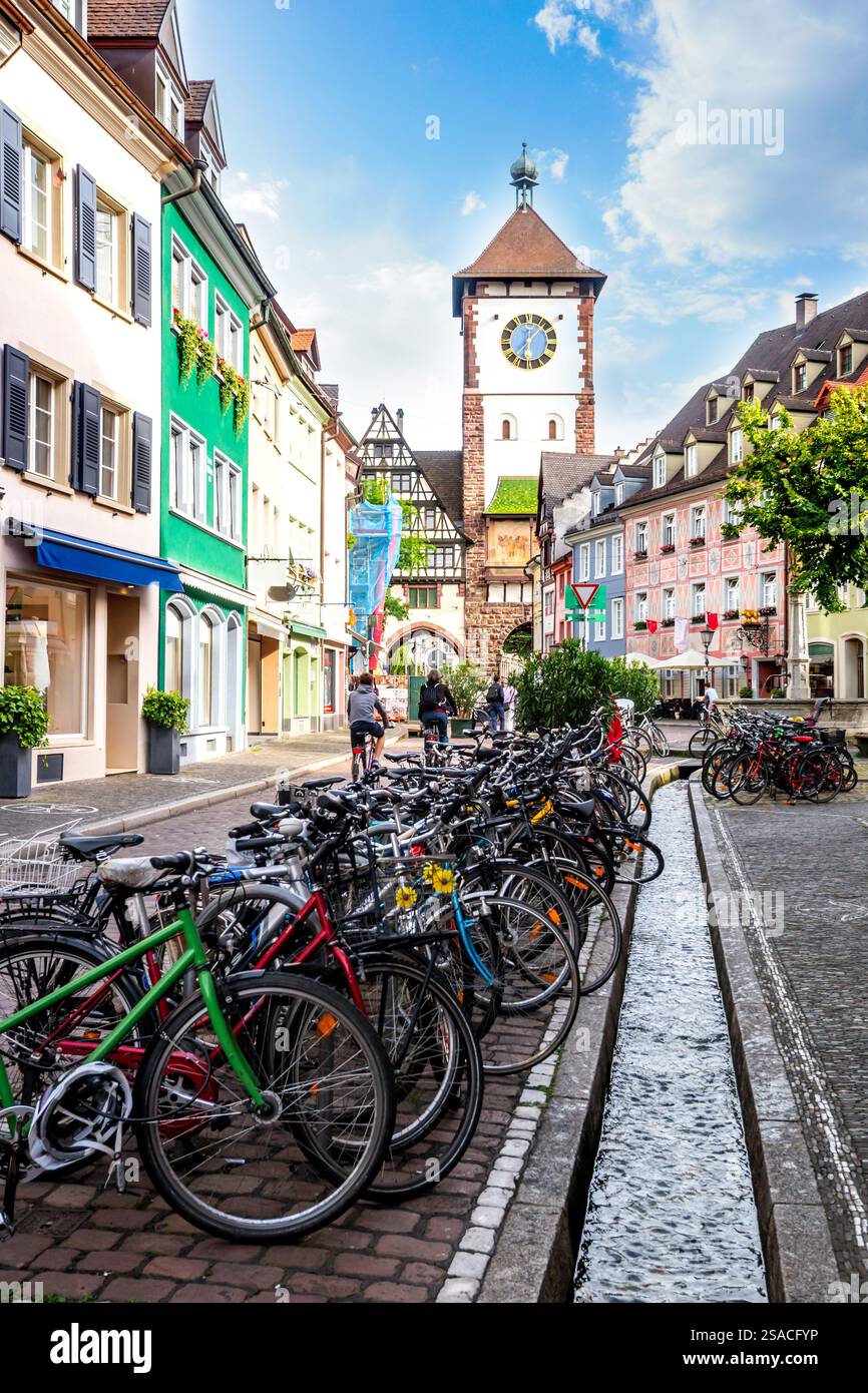 Città vecchia di Friburgo in Breisgau, Germania Foto Stock