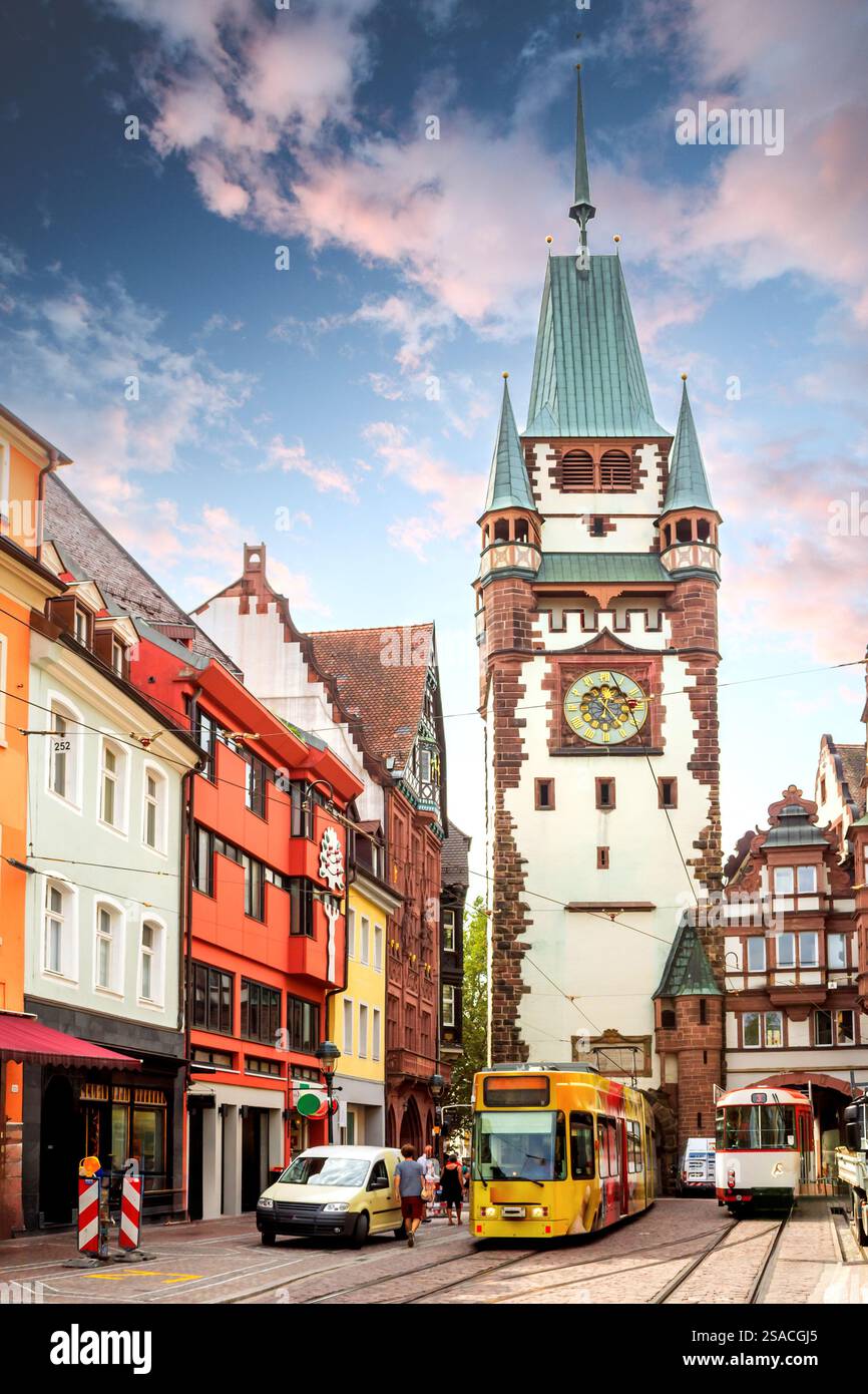 Città vecchia di Friburgo in Breisgau, Germania Foto Stock