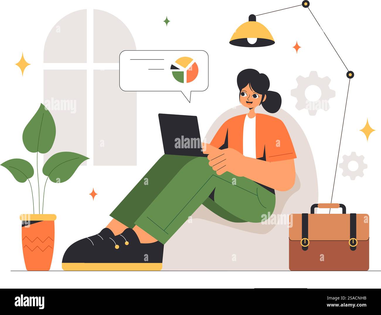 Confident BusinessWomen Vector illustrazione di forti imprenditrici femminili che sostengono la promozione della partecipazione di Women&rsquo;s alla politica e al business Illustrazione Vettoriale