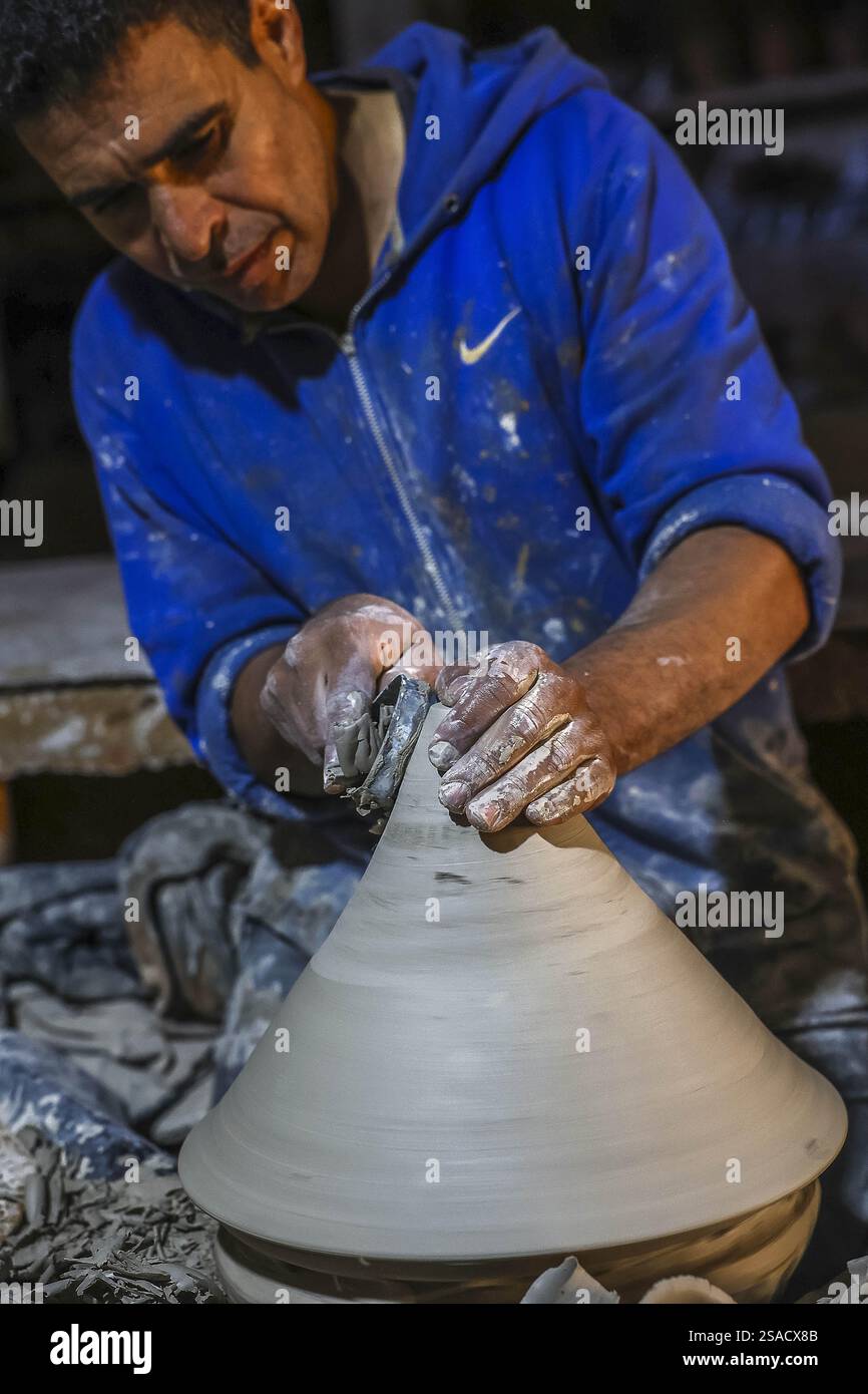 Villaggio di vasai di Oulja, Rabat, Marocco Foto Stock