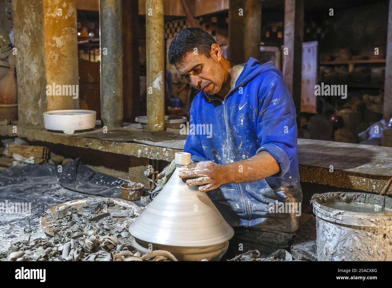Villaggio di vasai di Oulja, Rabat, Marocco Foto Stock