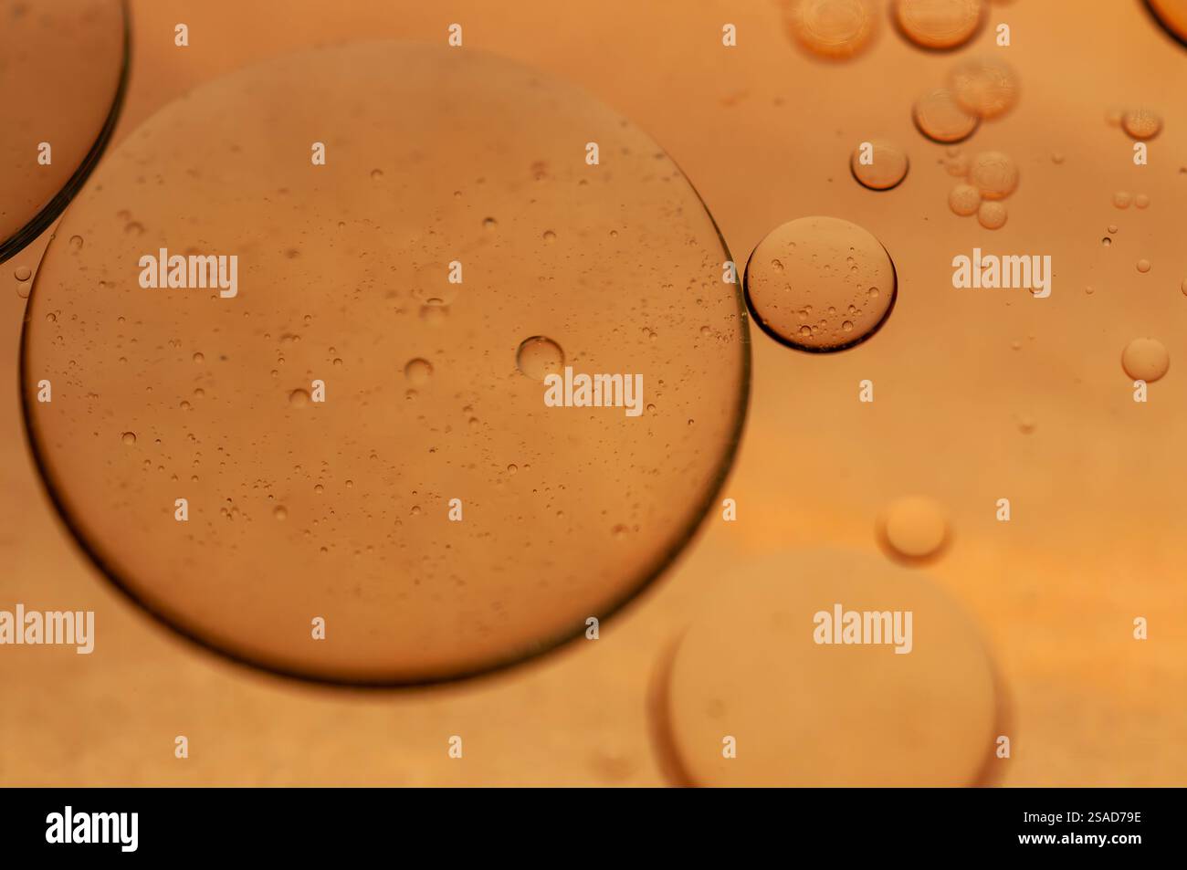 Olio in acqua di un bel colore Foto Stock