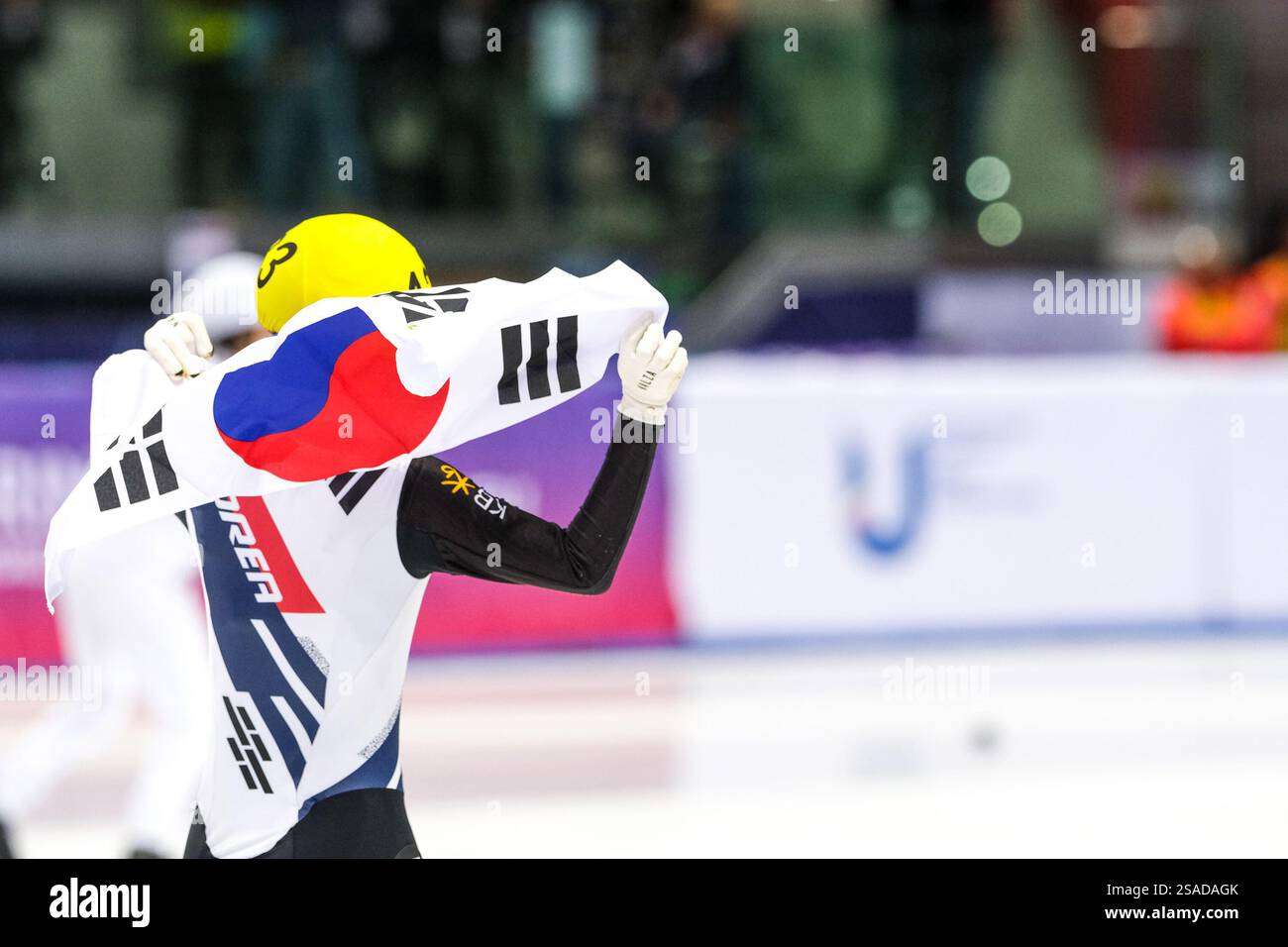 Whimin Seo (KOR) visto durante lo Short Track Speed Skating, 1500m Final A femminile ai Giochi FISU 2025 World University Games Winter di Torino. Foto Stock