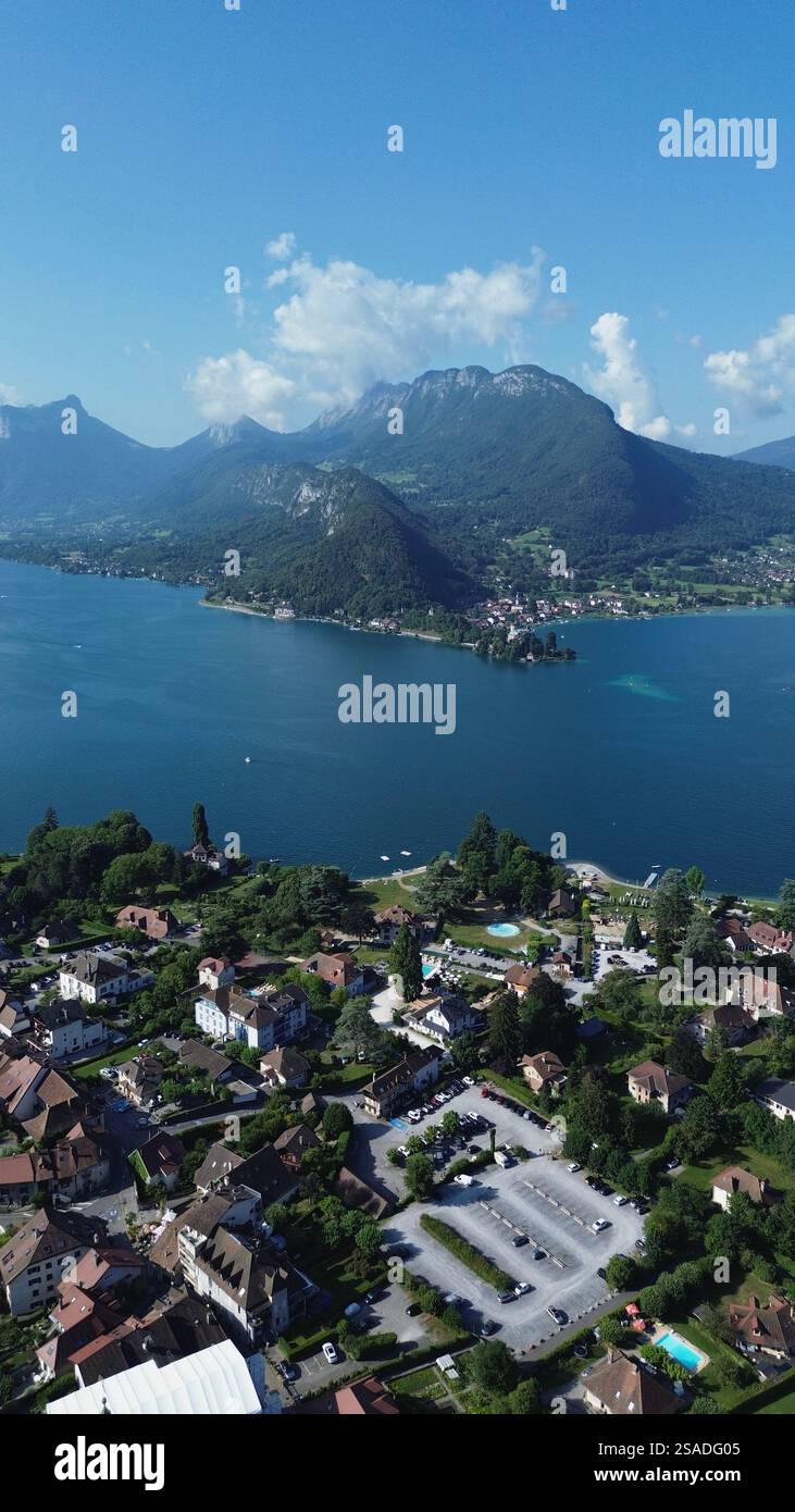 Drone foto Annecy lago francia europa Foto Stock