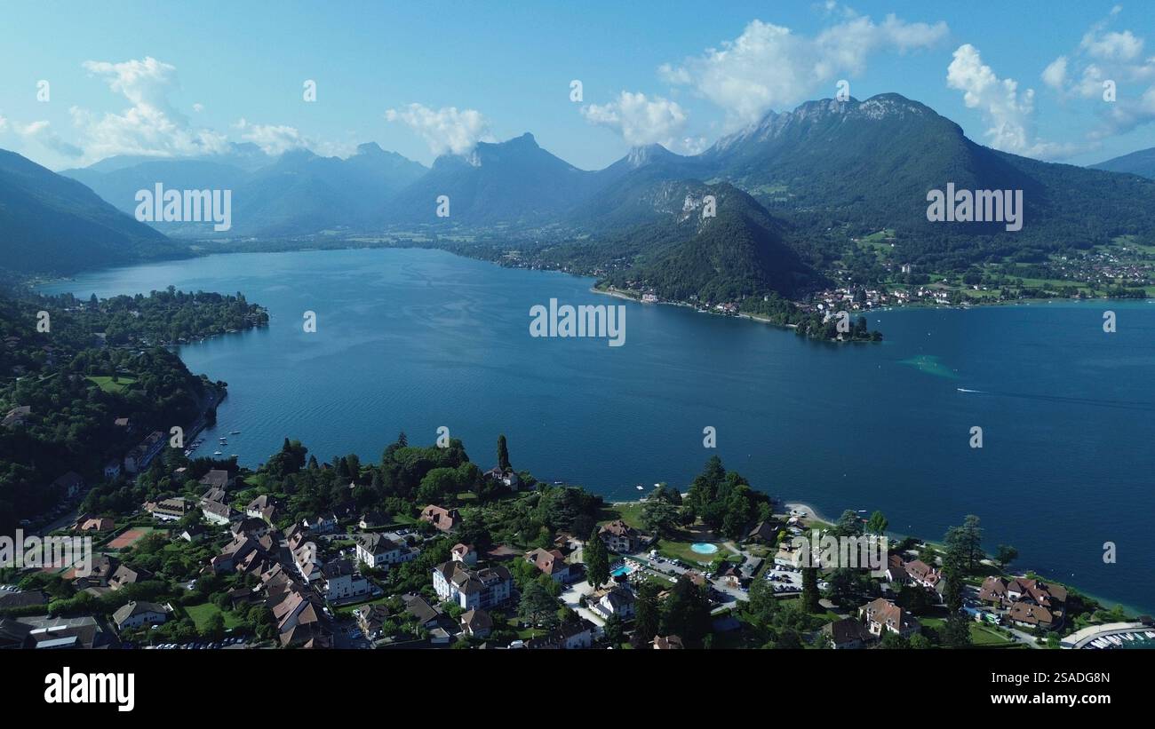 Drone foto Annecy lago francia europa Foto Stock