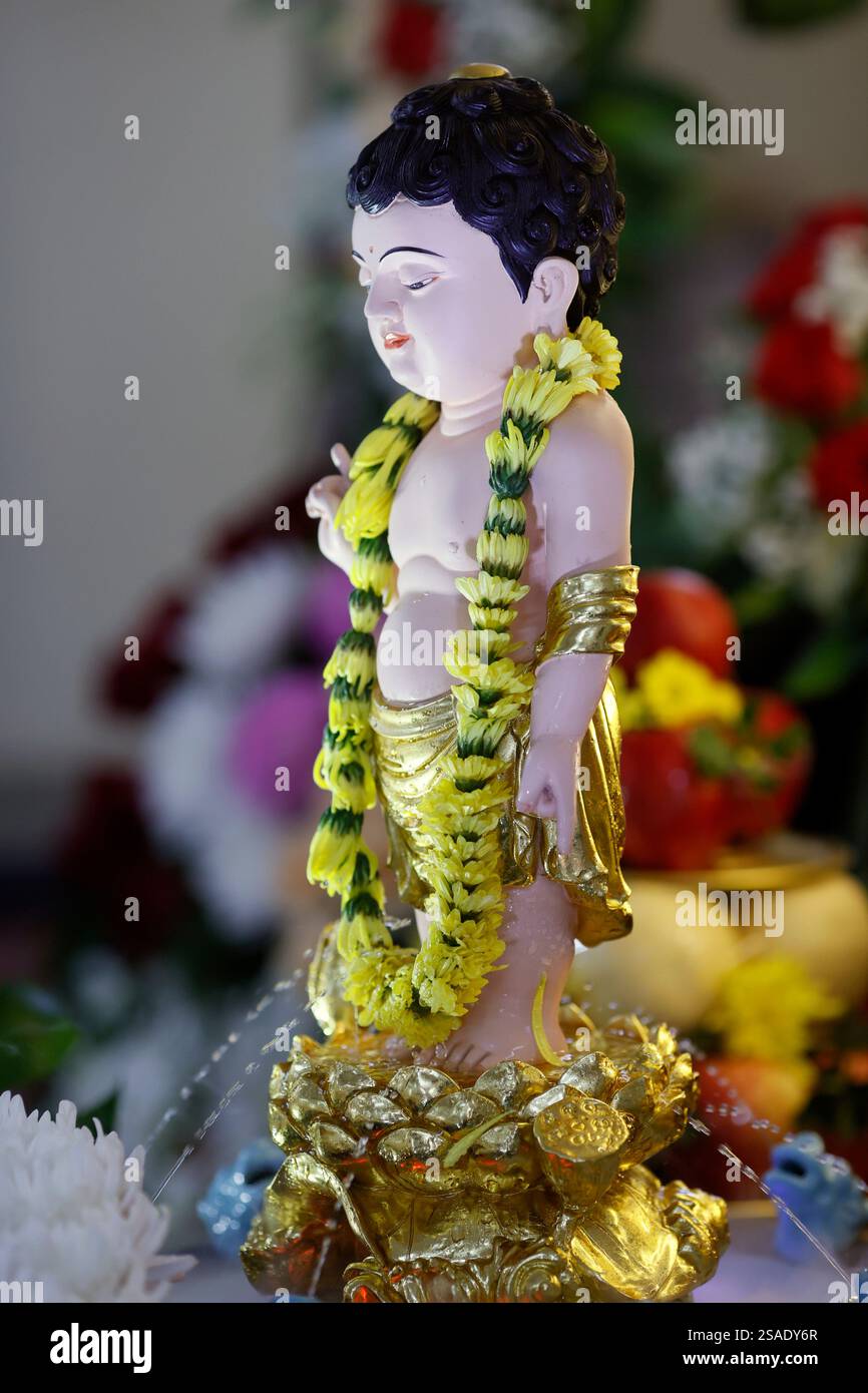 Pagoda buddista Thien Truc. Vesak giorno per onorare la nascita, l'illuminazione e la morte di Buddha più di 2.000 anni fa. BAC Lieu. Vietnam. . Foto Stock