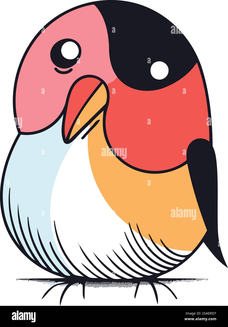 Icona Bullfinch. Illustrazione di cartoni animati dell'icona del vettore bullfinch per il web design Illustrazione Vettoriale