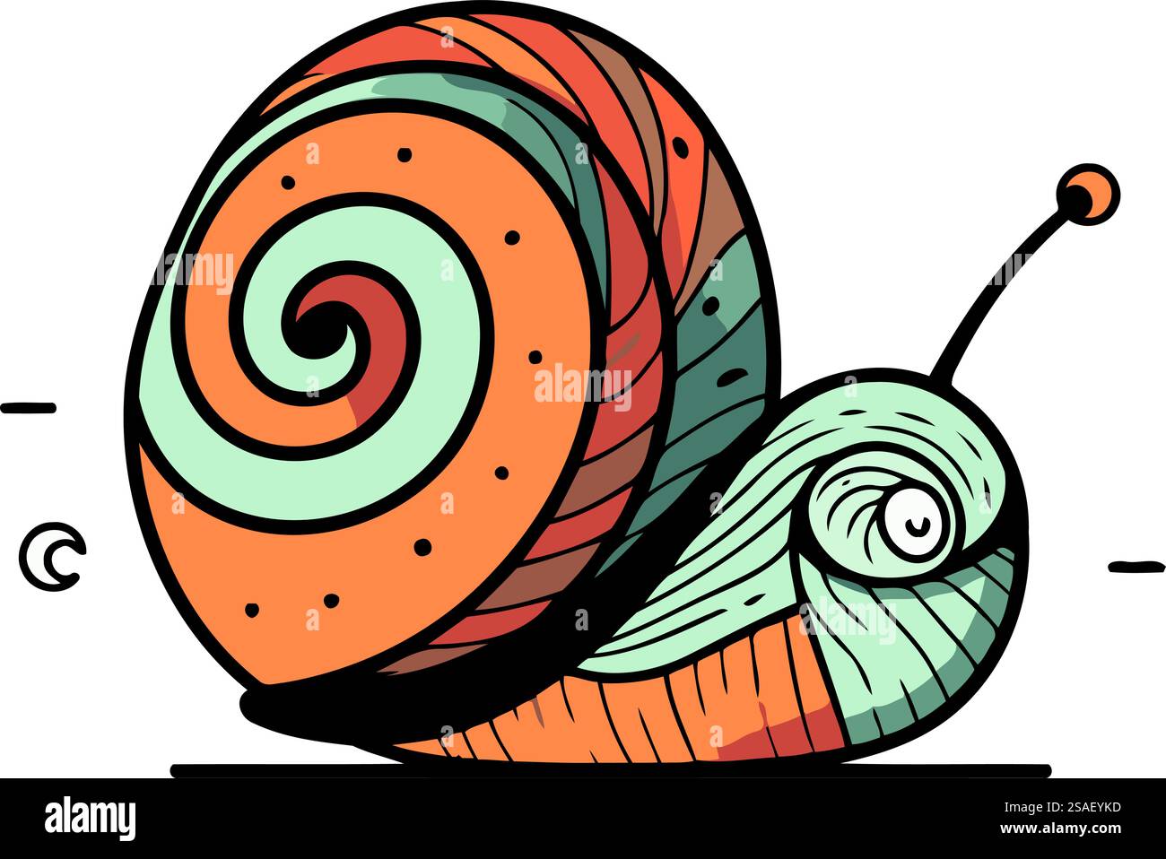 Icona lumaca. Illustrazione del fumetto dell'icona del vettore di lumaca per la progettazione Web Illustrazione Vettoriale