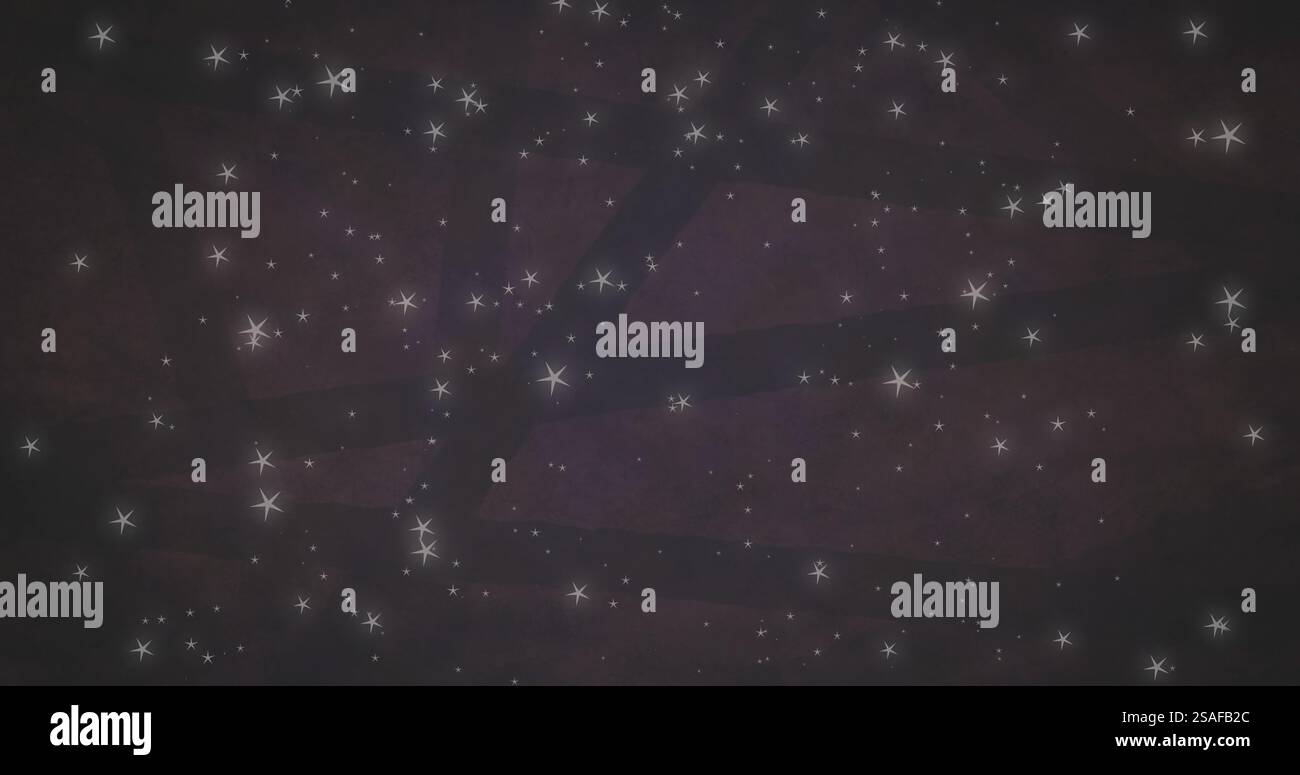 Immagine di stelle bianche su linee nere Foto Stock