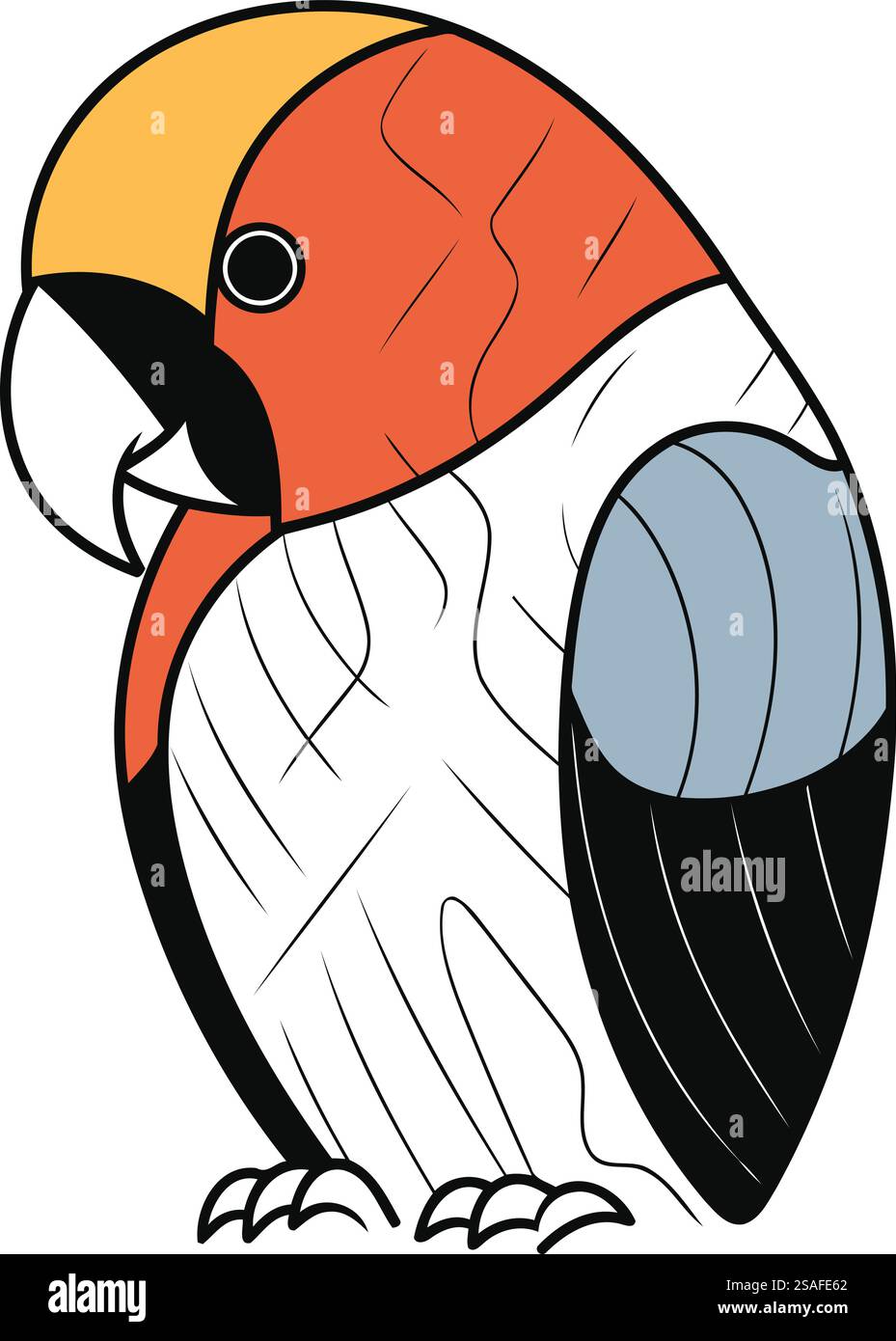 Icona Parrot. Illustrazione cartoon dell'icona vettore pappagallo per il web Illustrazione Vettoriale