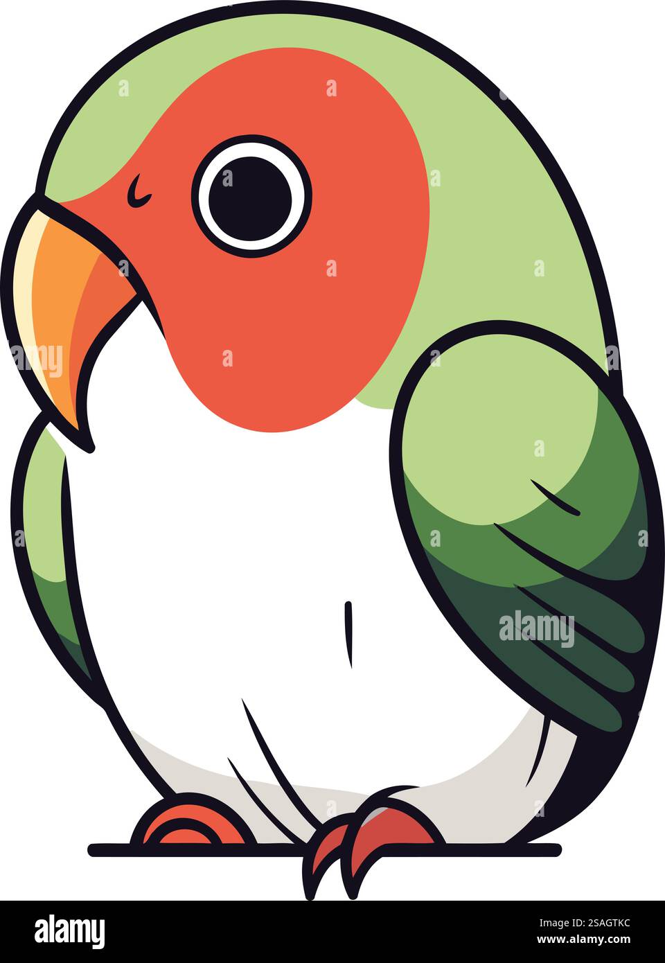 Icona pappagallo. Illustrazione piana del pappagallo icona vettore per il web Illustrazione Vettoriale