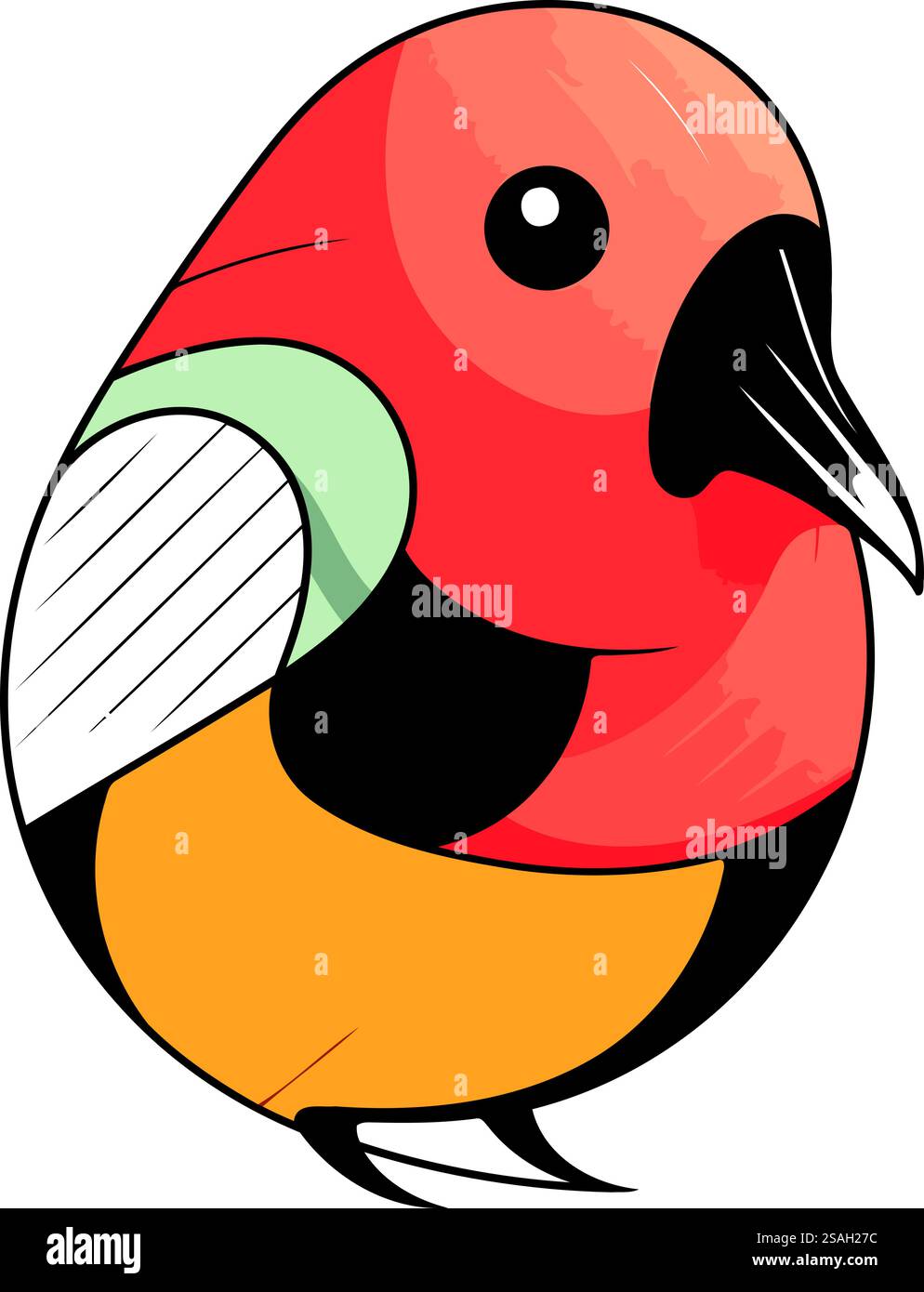 Icona Bullfinch. Illustrazione di cartoni animati dell'icona del vettore bullfinch per il web design Illustrazione Vettoriale
