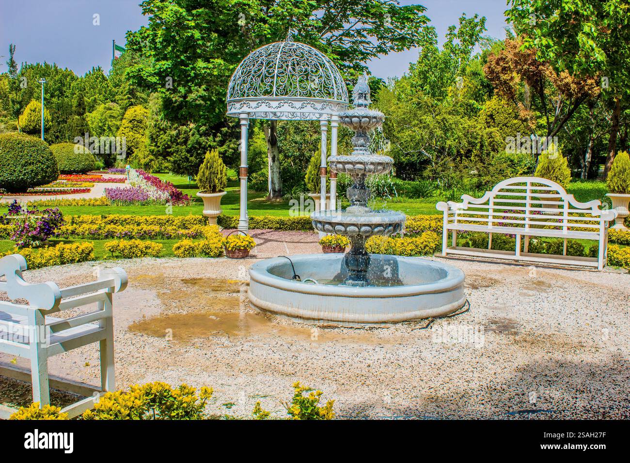 Questo è un giardino di fiori. E' il posto migliore per vedere ogni fiore da tutto il mondo. Questo è il luogo del matrimonio Foto Stock