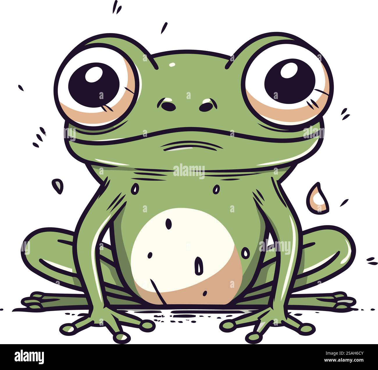Frog. Illustrazione vettoriale. Isolato su sfondo bianco. Illustrazione Vettoriale