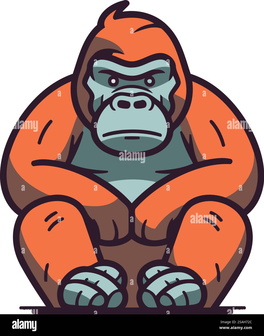 Icona di gorilla. Cartoon illustrazione di gorilla icona vettore per il web Illustrazione Vettoriale