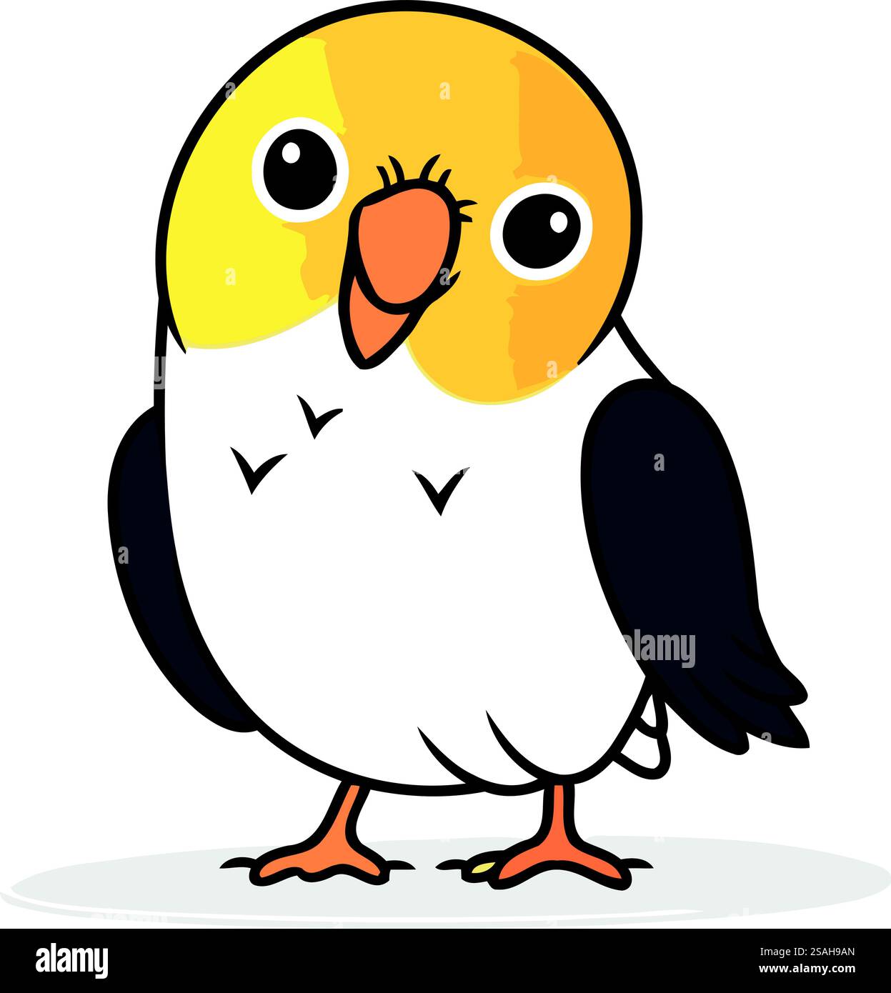 Icona dei pinguini. Illustrazione di un fumetto con icona pinguino per il web design Illustrazione Vettoriale